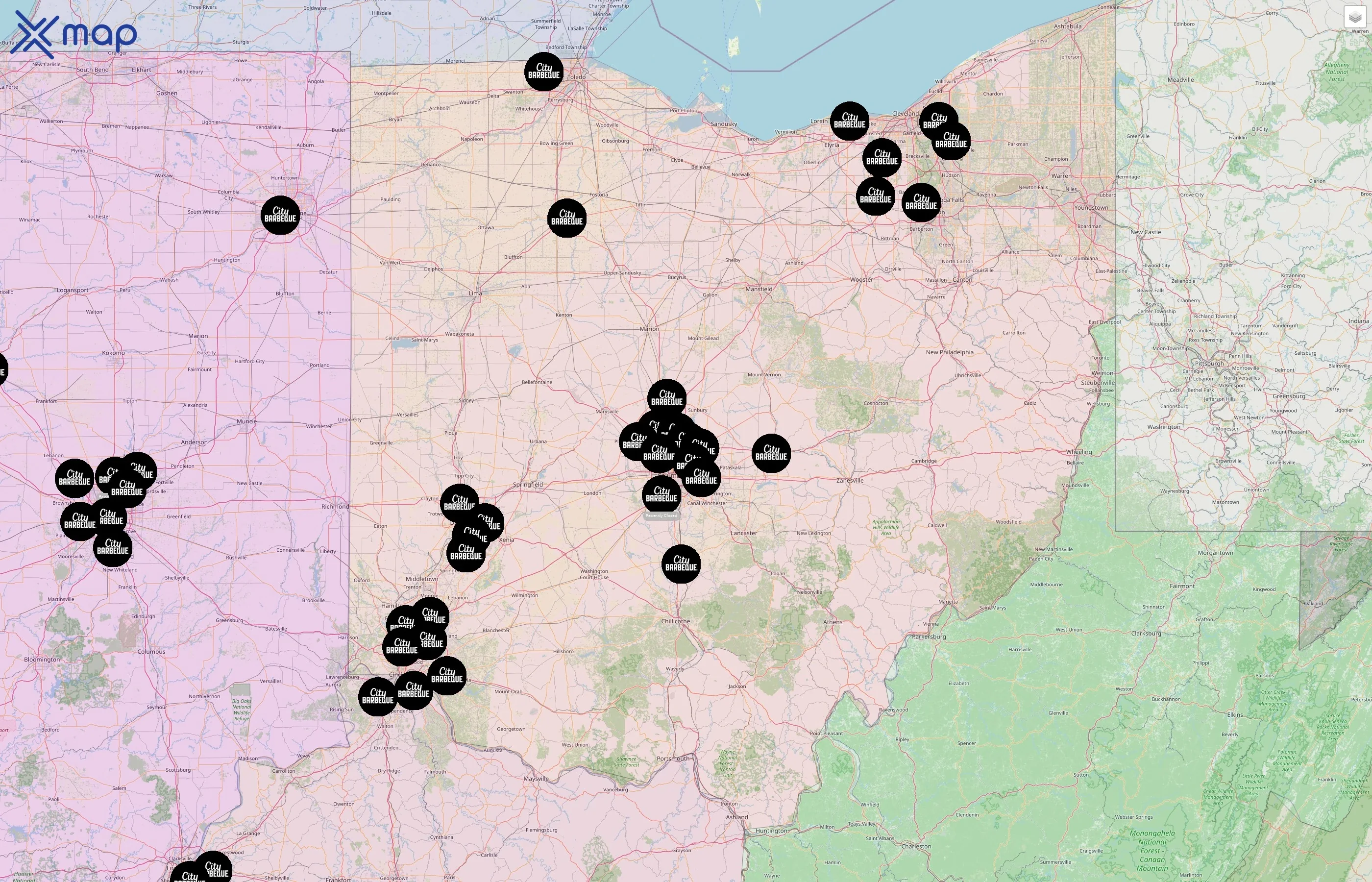 City Barbeque street hotspots