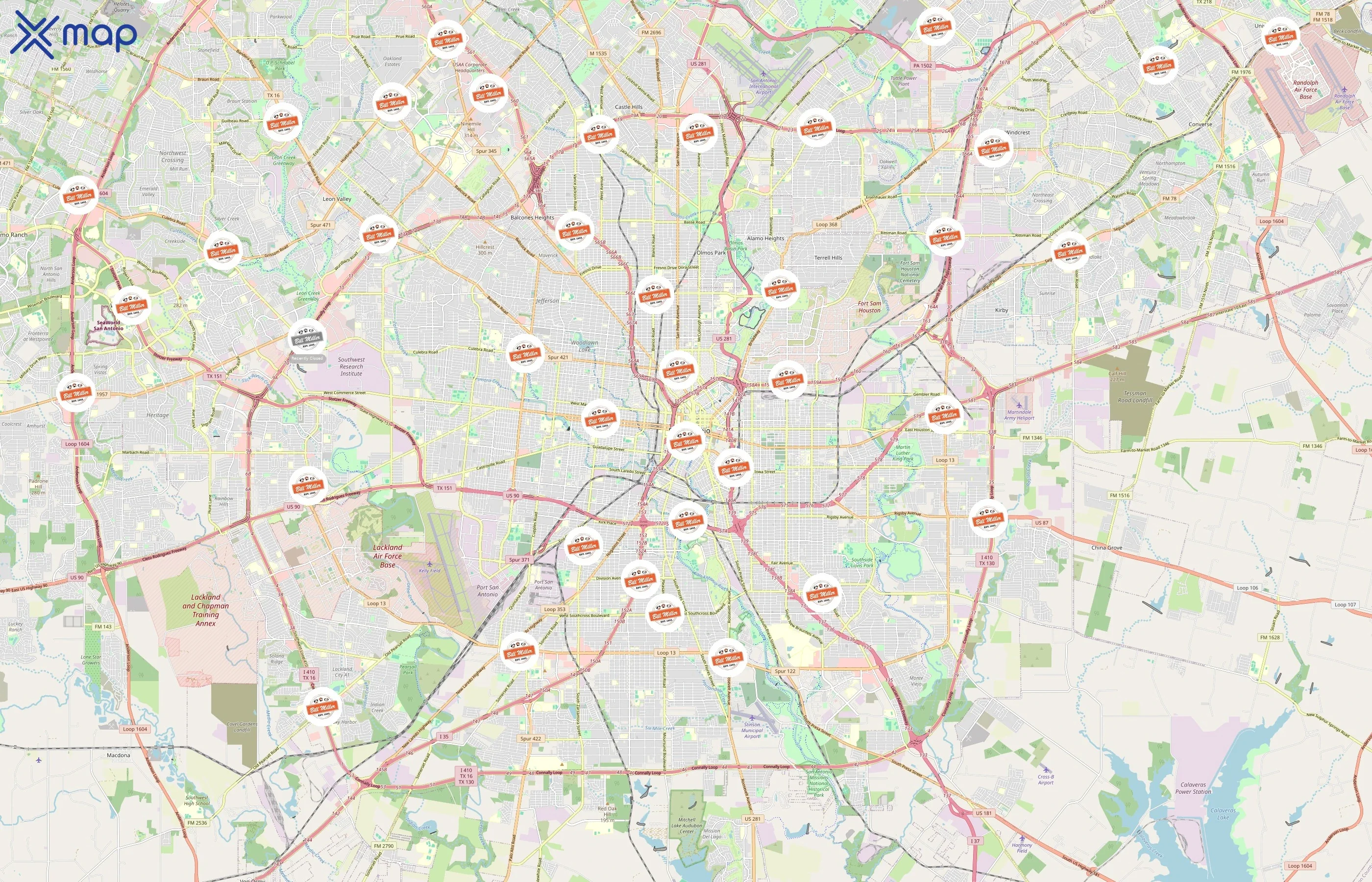 Bill Miller BBQ area coverage