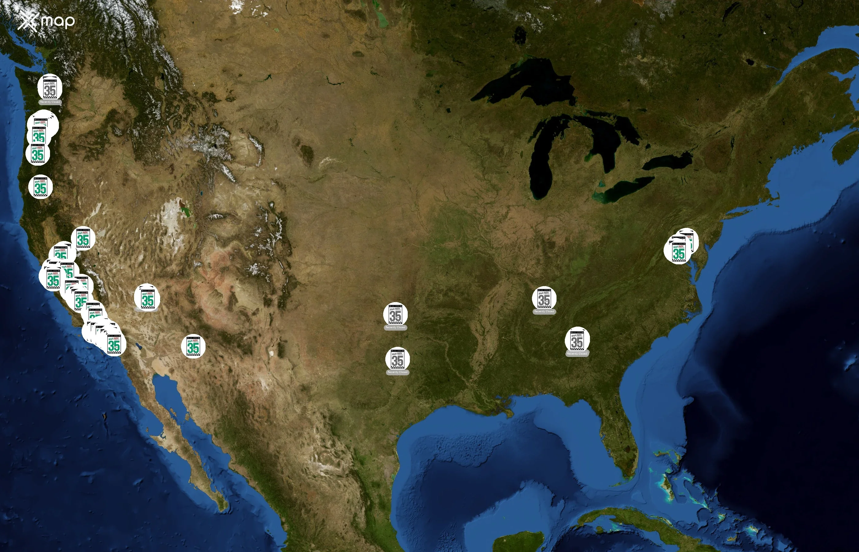 Baja Fresh Mexican Grill state distribution