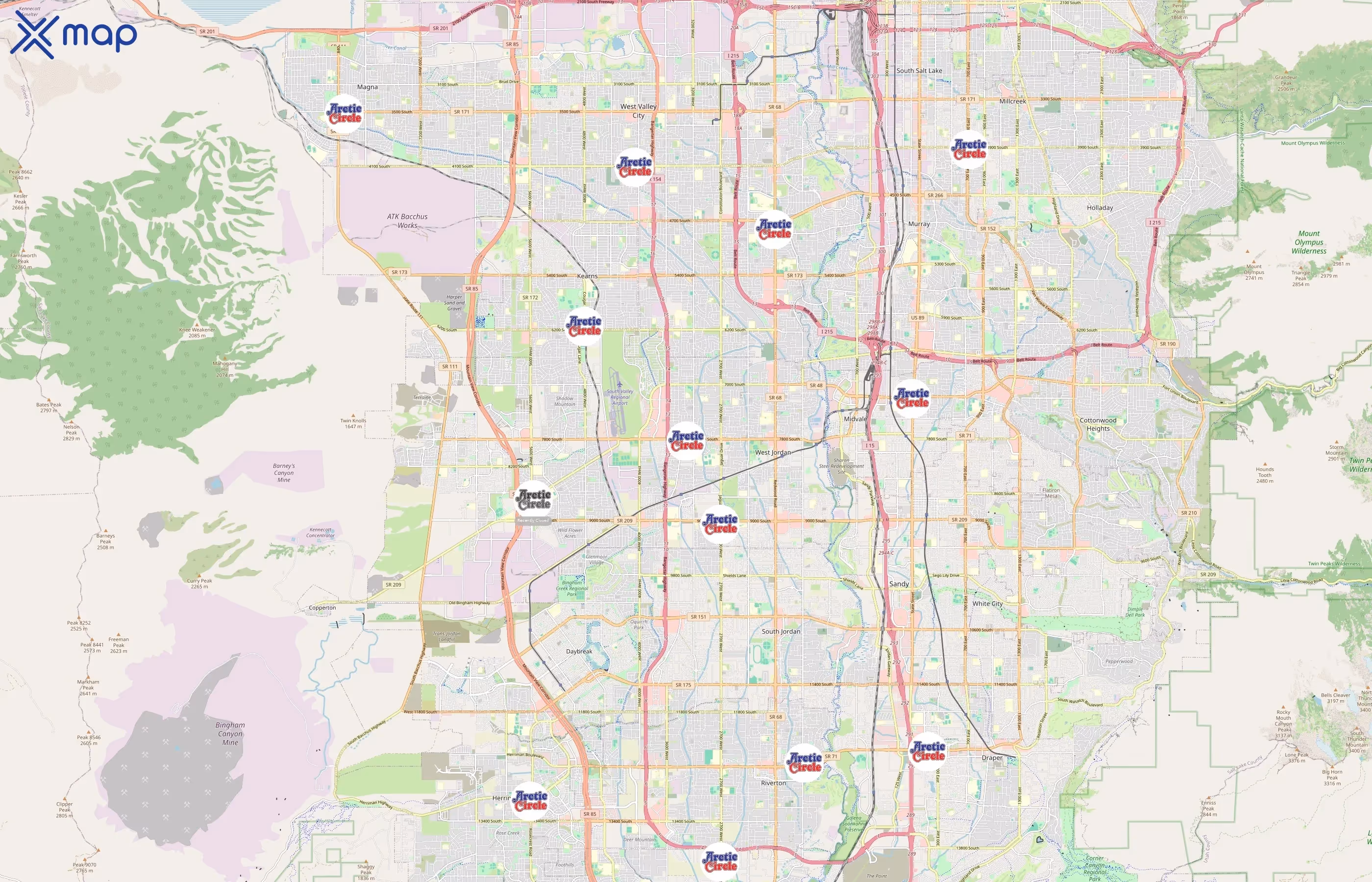 Arctic Circle area coverage