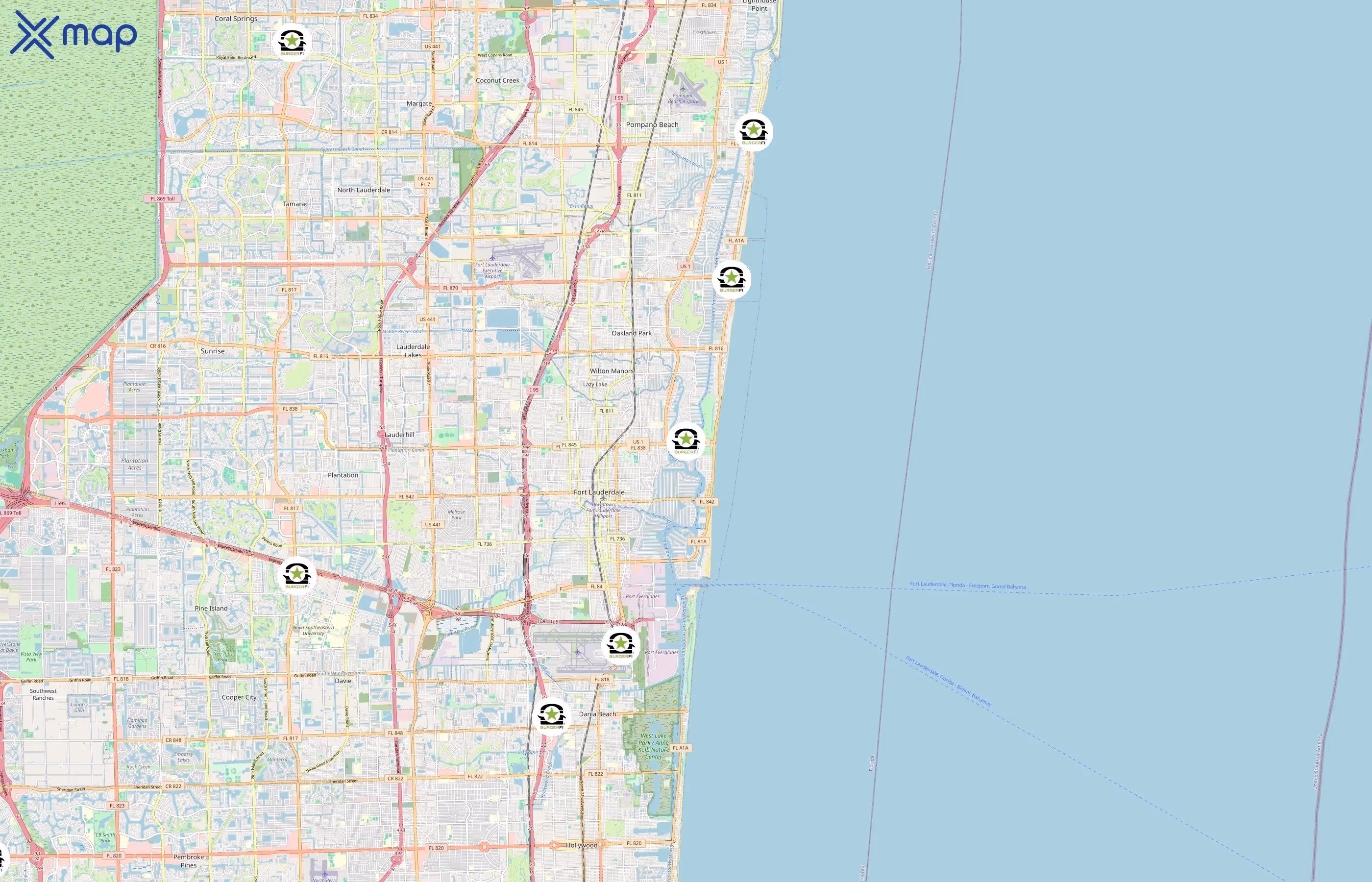 BurgerFi area coverage