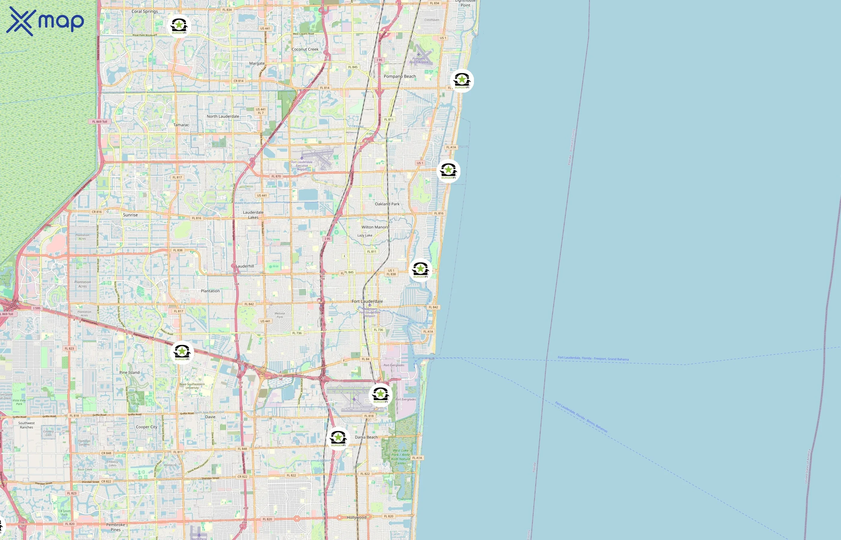 BurgerFi area coverage