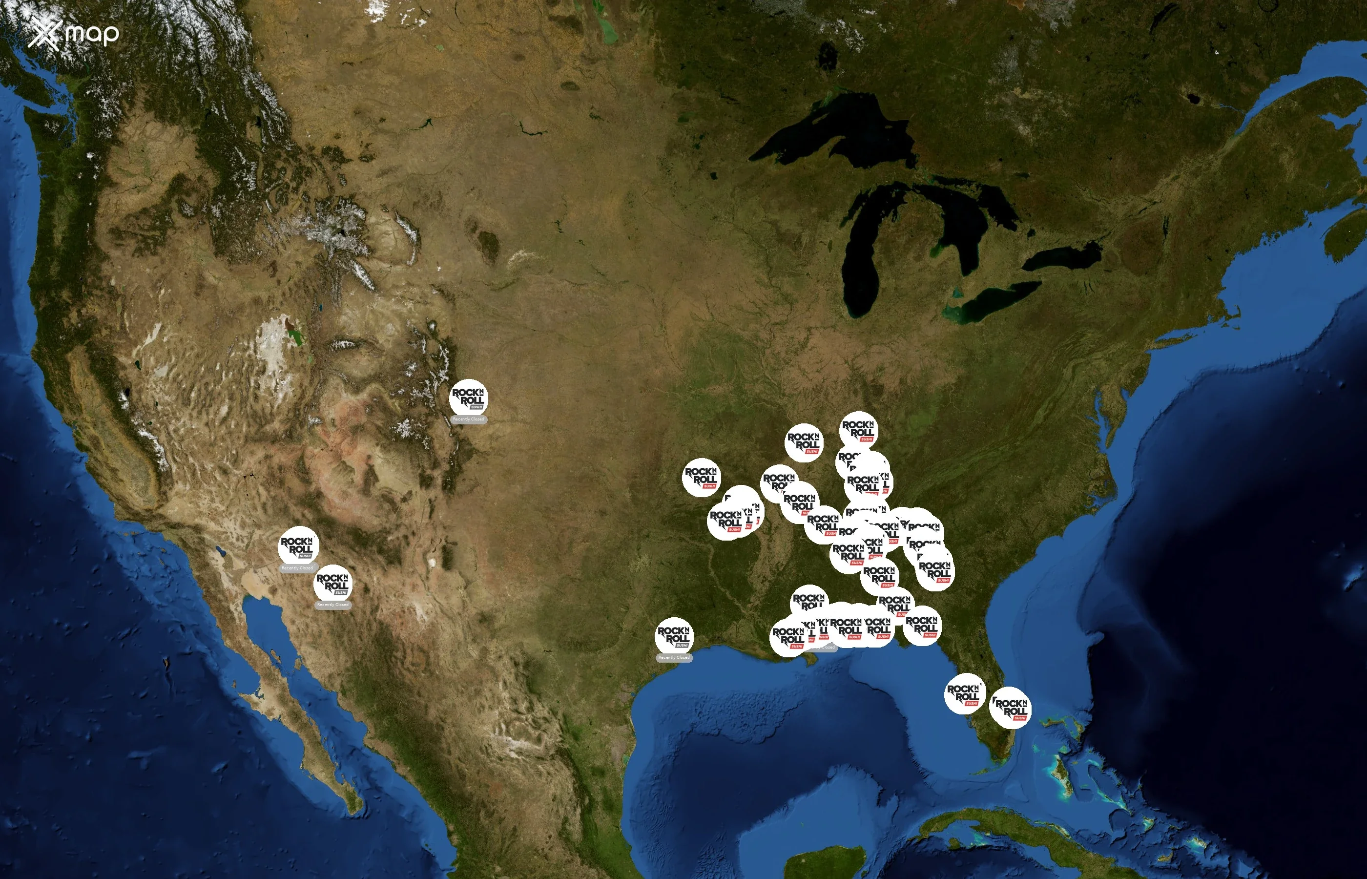 Rock N Roll Sushi state distribution