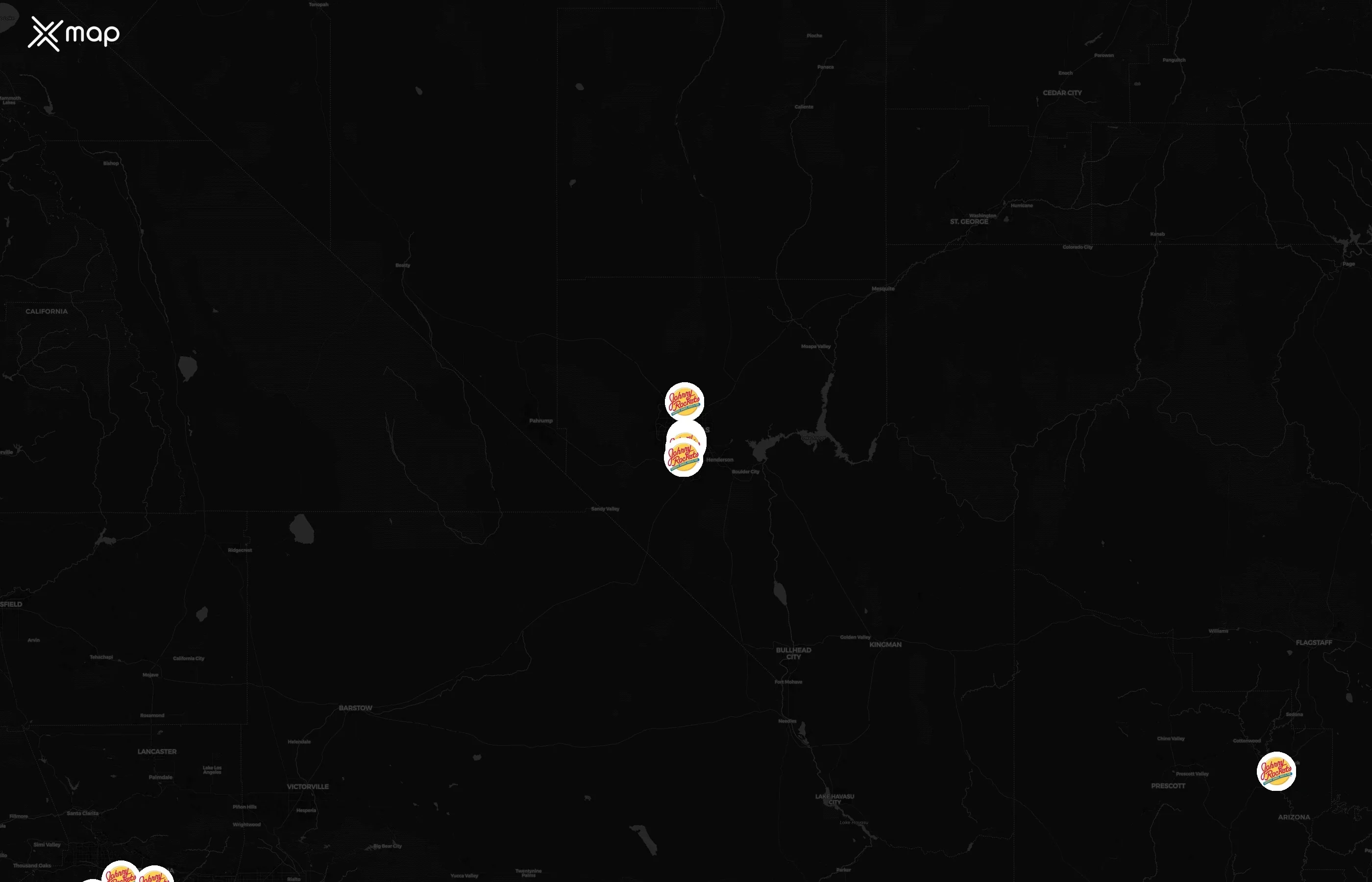 Johnny Rockets city distribution