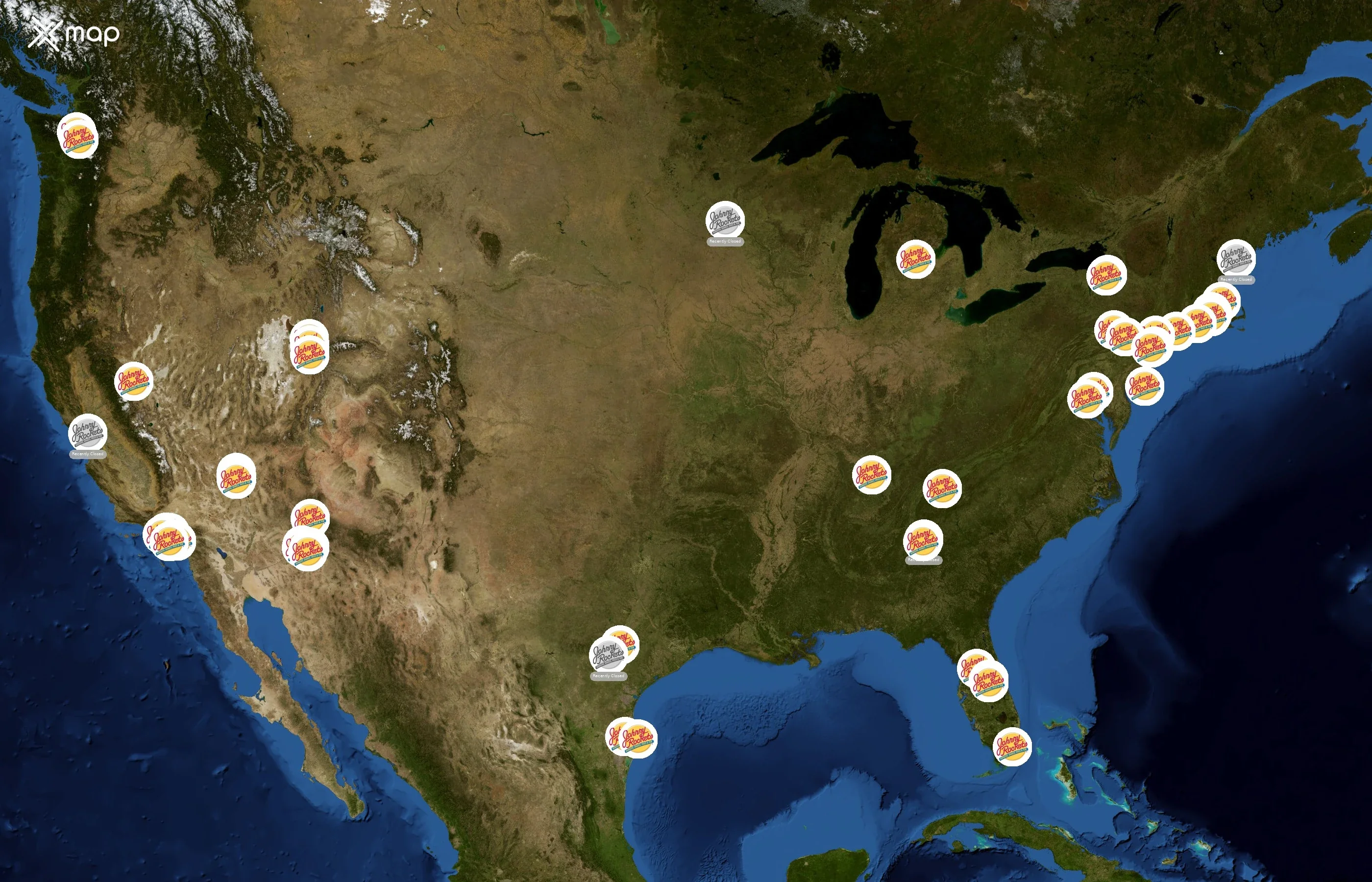 Johnny Rockets state distribution