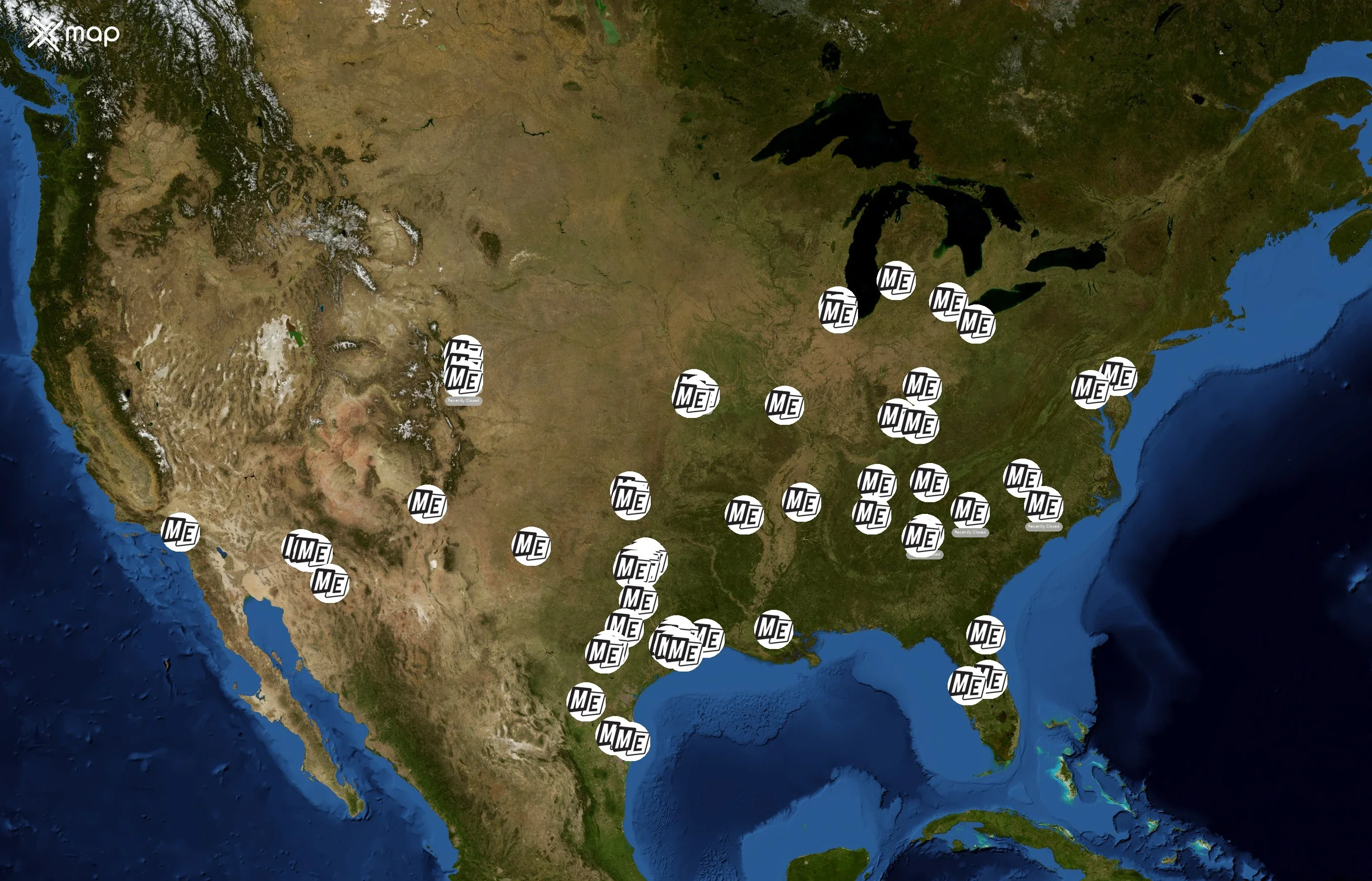 Main Event Entertainment state distribution