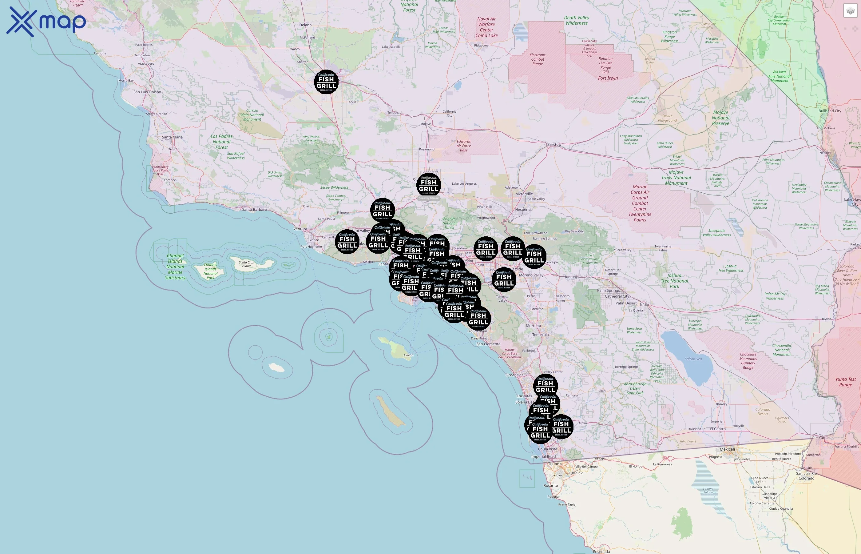 California Fish Grill street hotspots