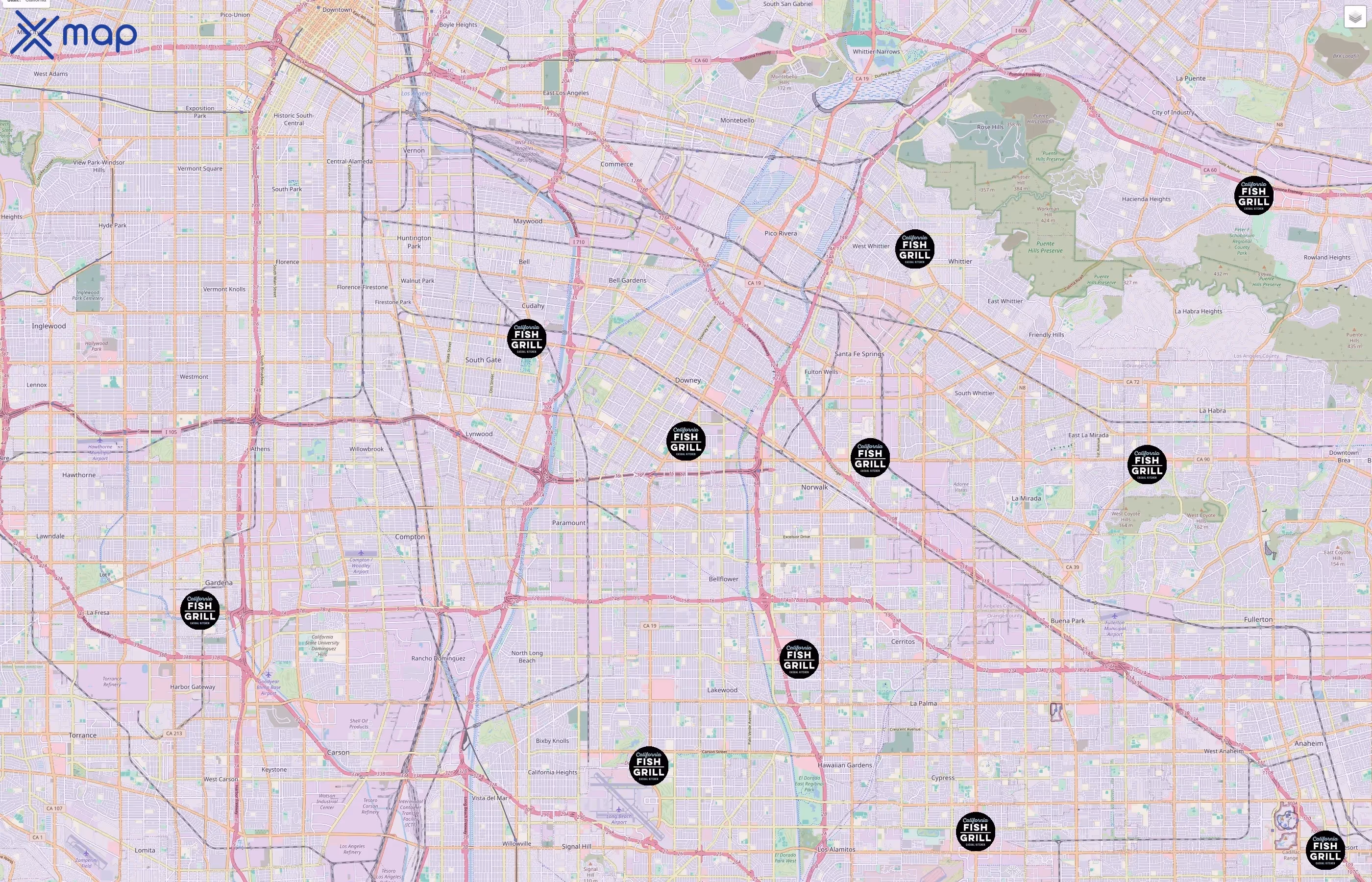 California Fish Grill traffic data