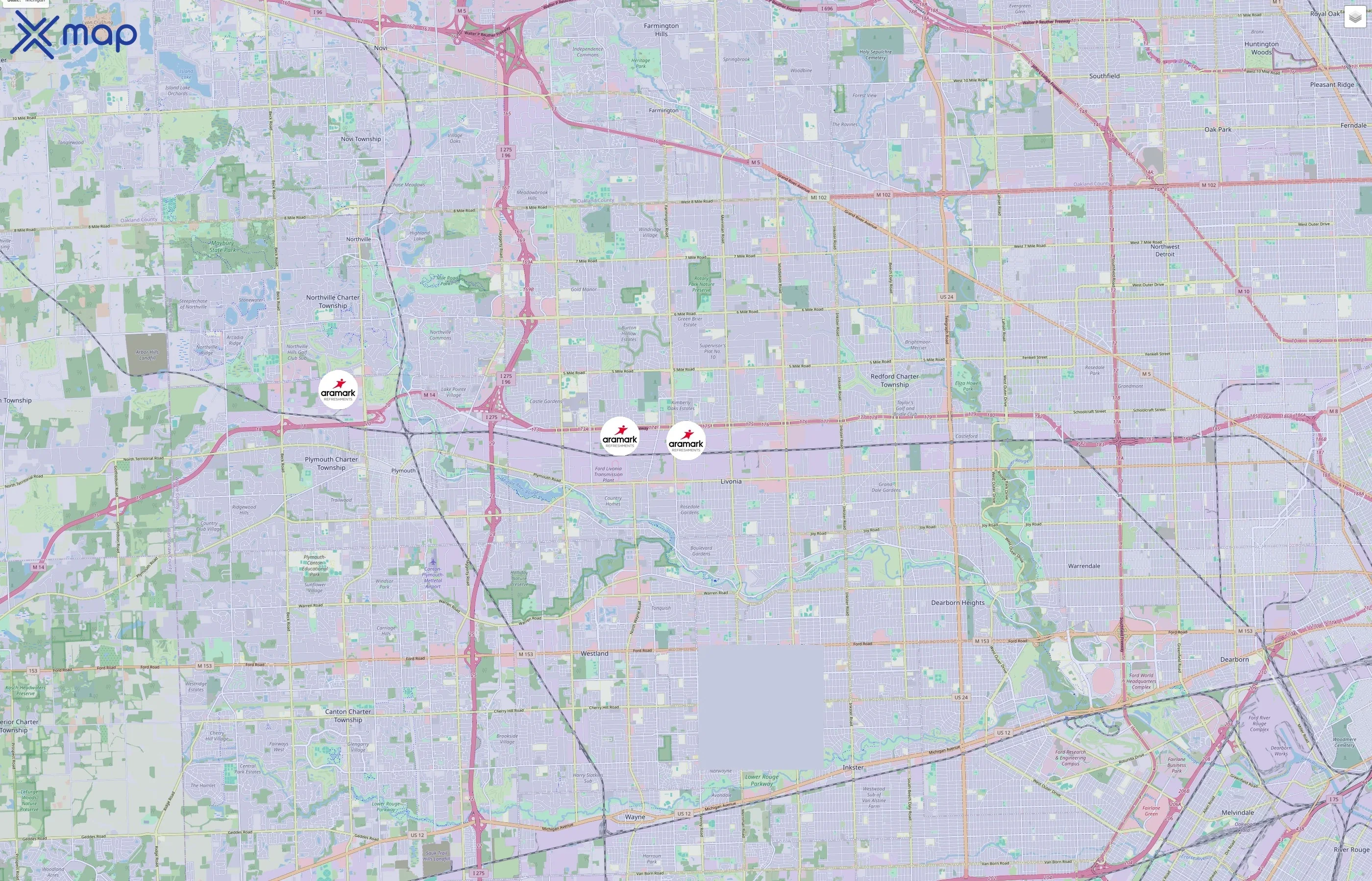 Aramark Refreshments traffic data