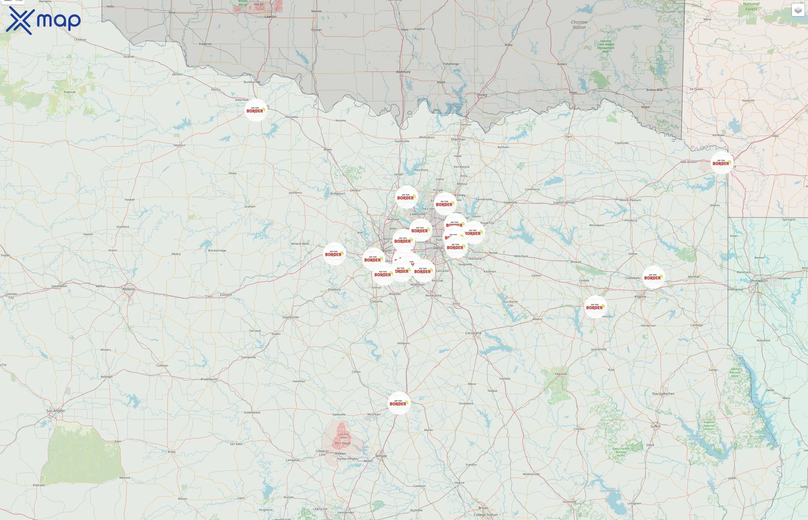 On The Border Mexican Grill & Cantina street hotspots