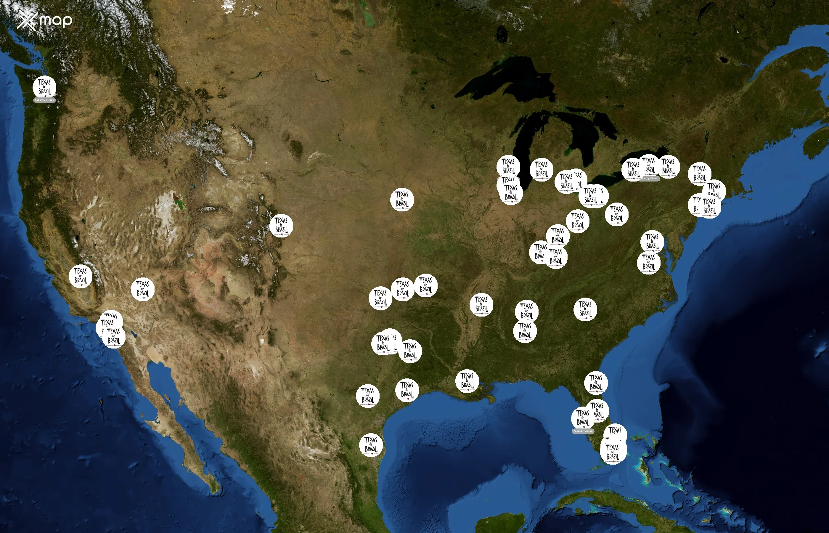 Texas de Brazil state distribution