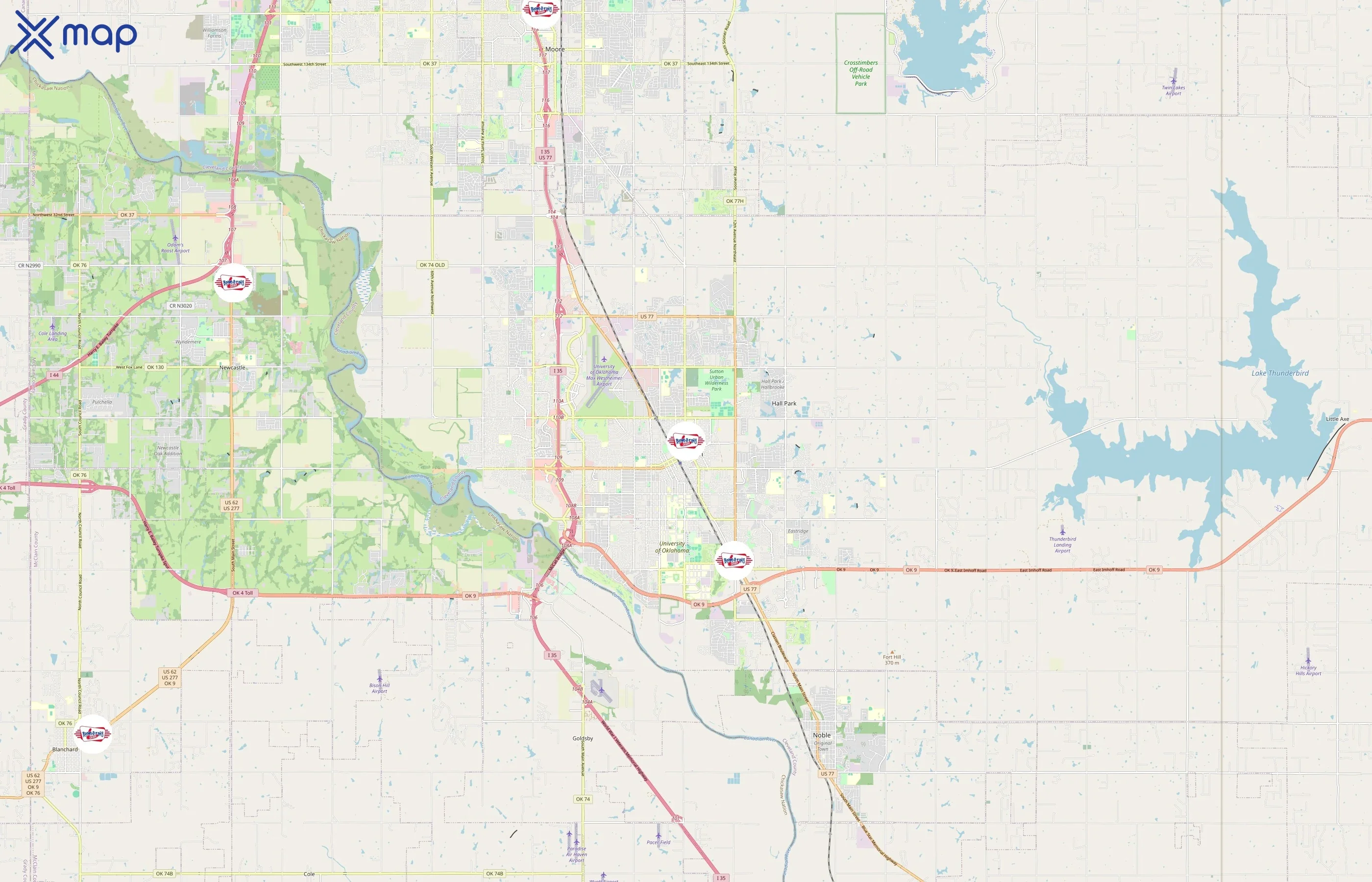 Boomarang Diner area coverage