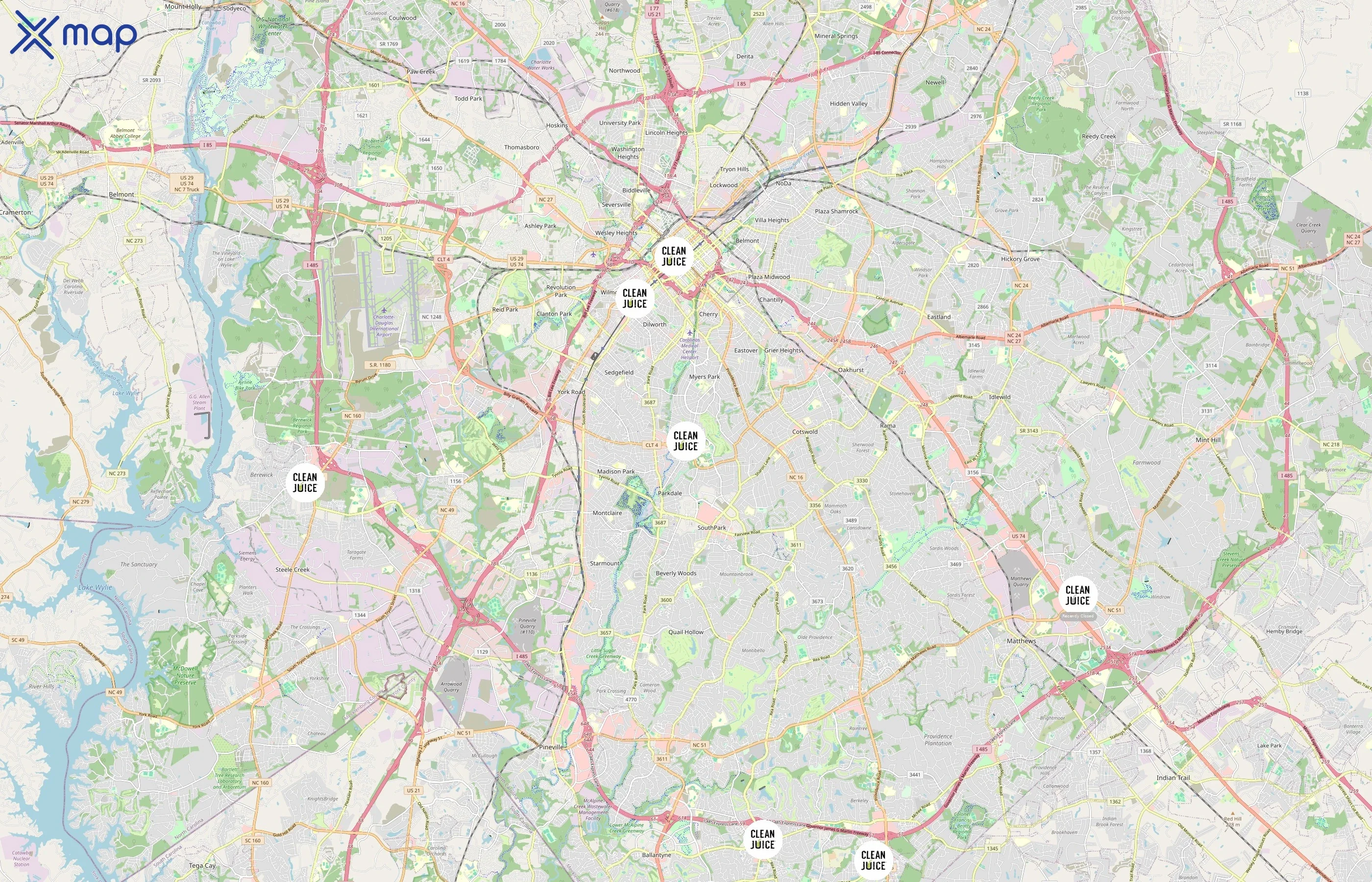 Clean Juice area coverage