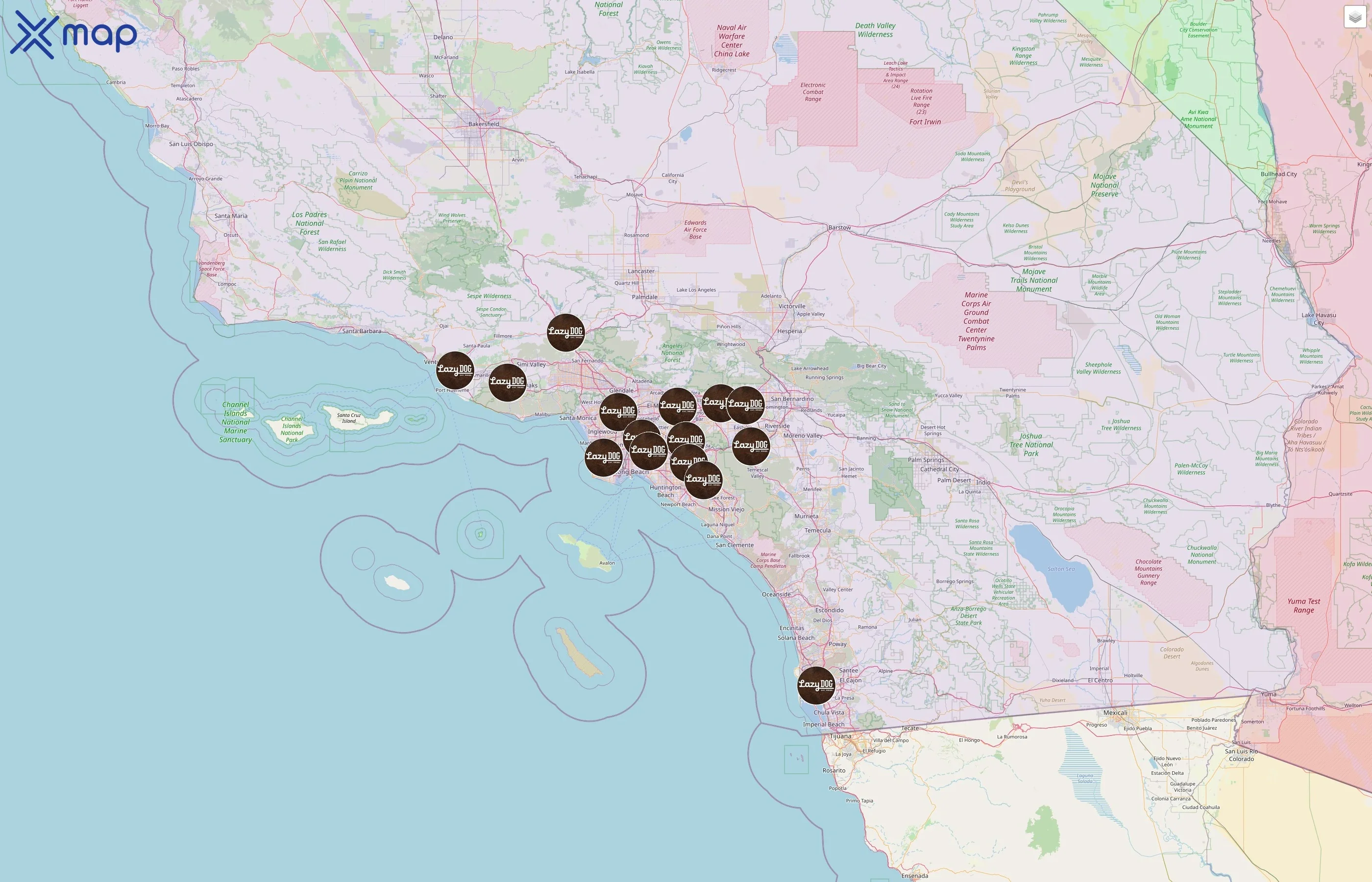 Lazy Dog Restaurant & Bar street hotspots