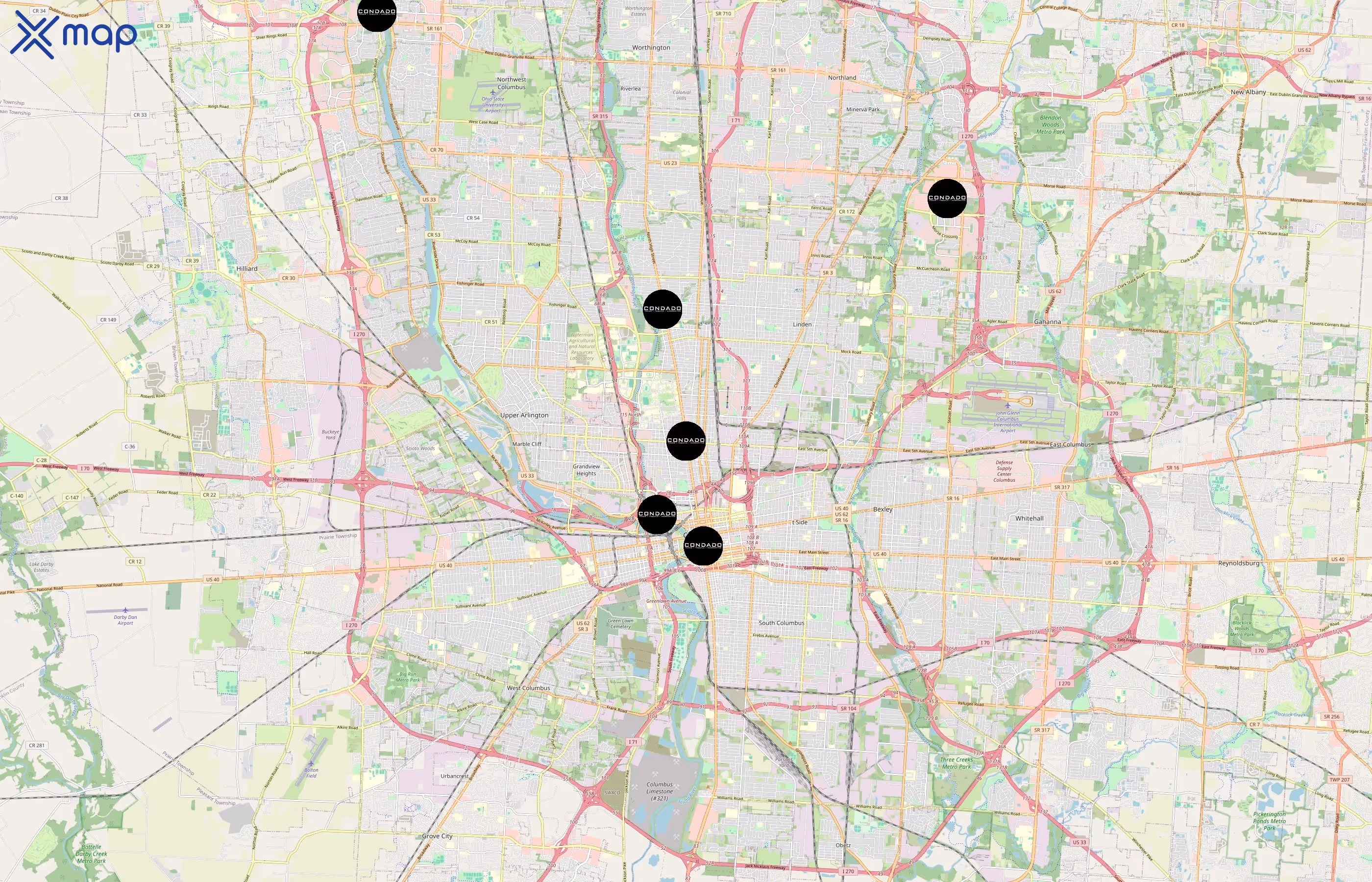 Condado Tacos area coverage