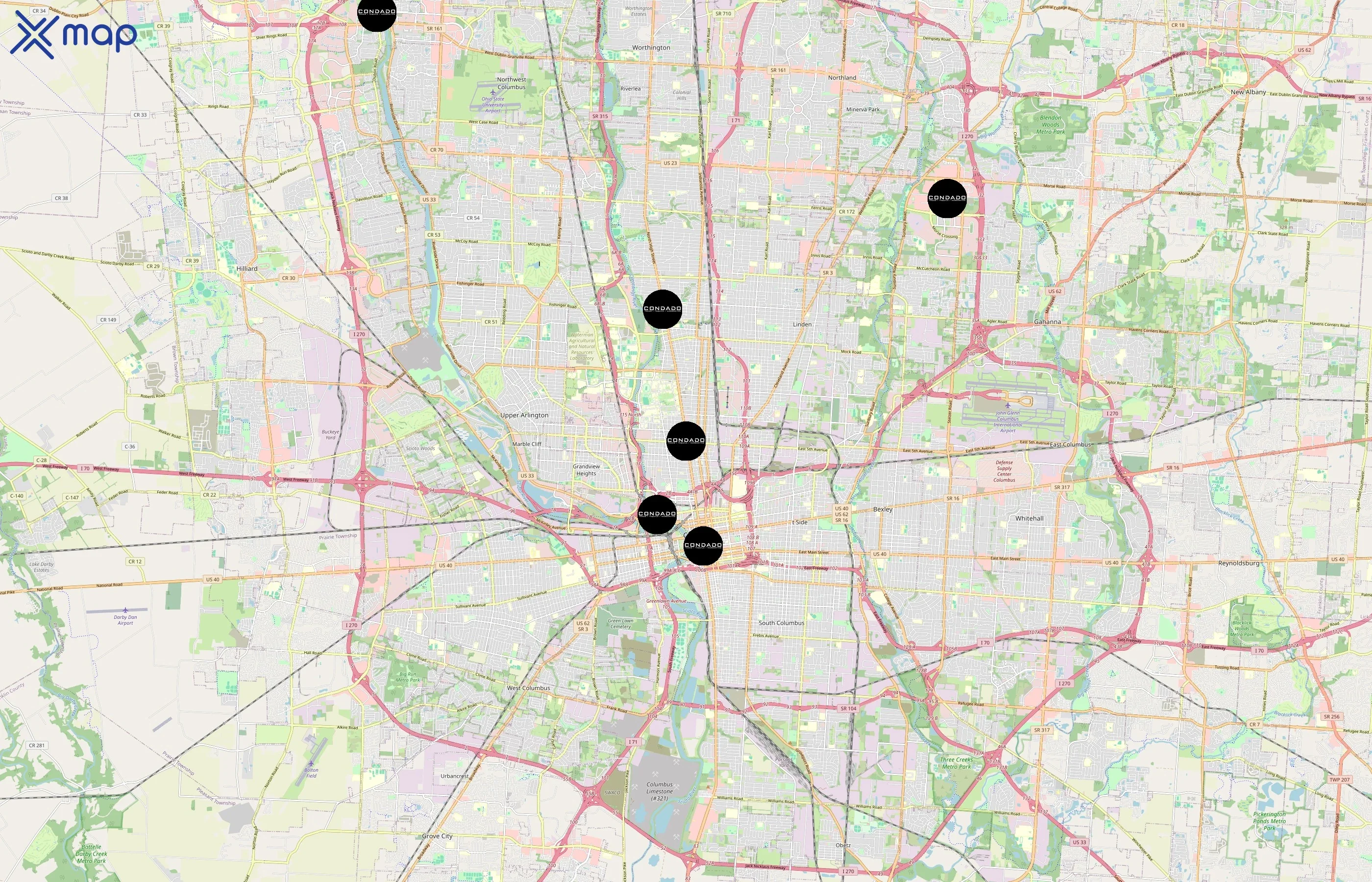 Condado Tacos area coverage