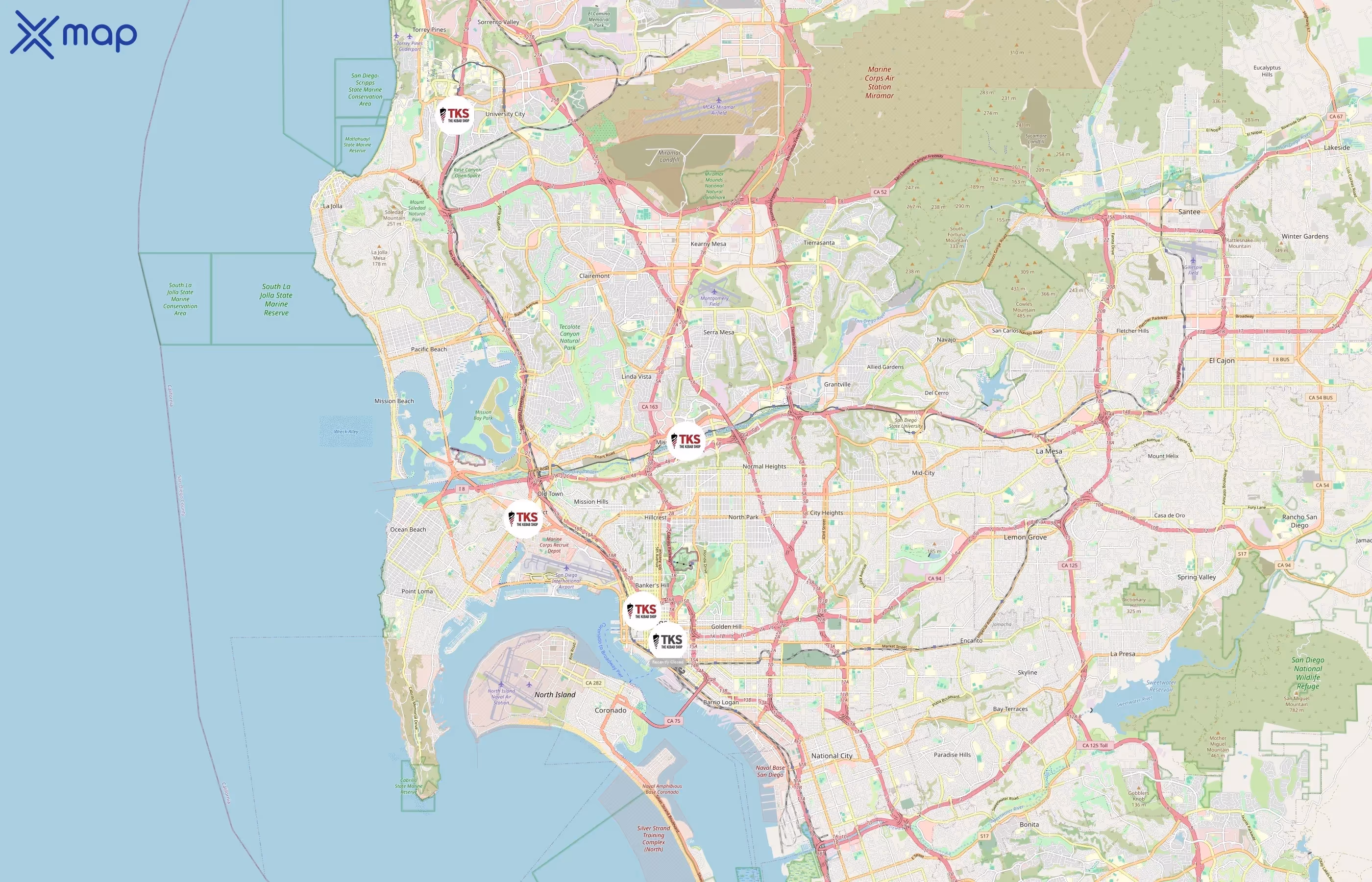 The Kebab Shop area coverage