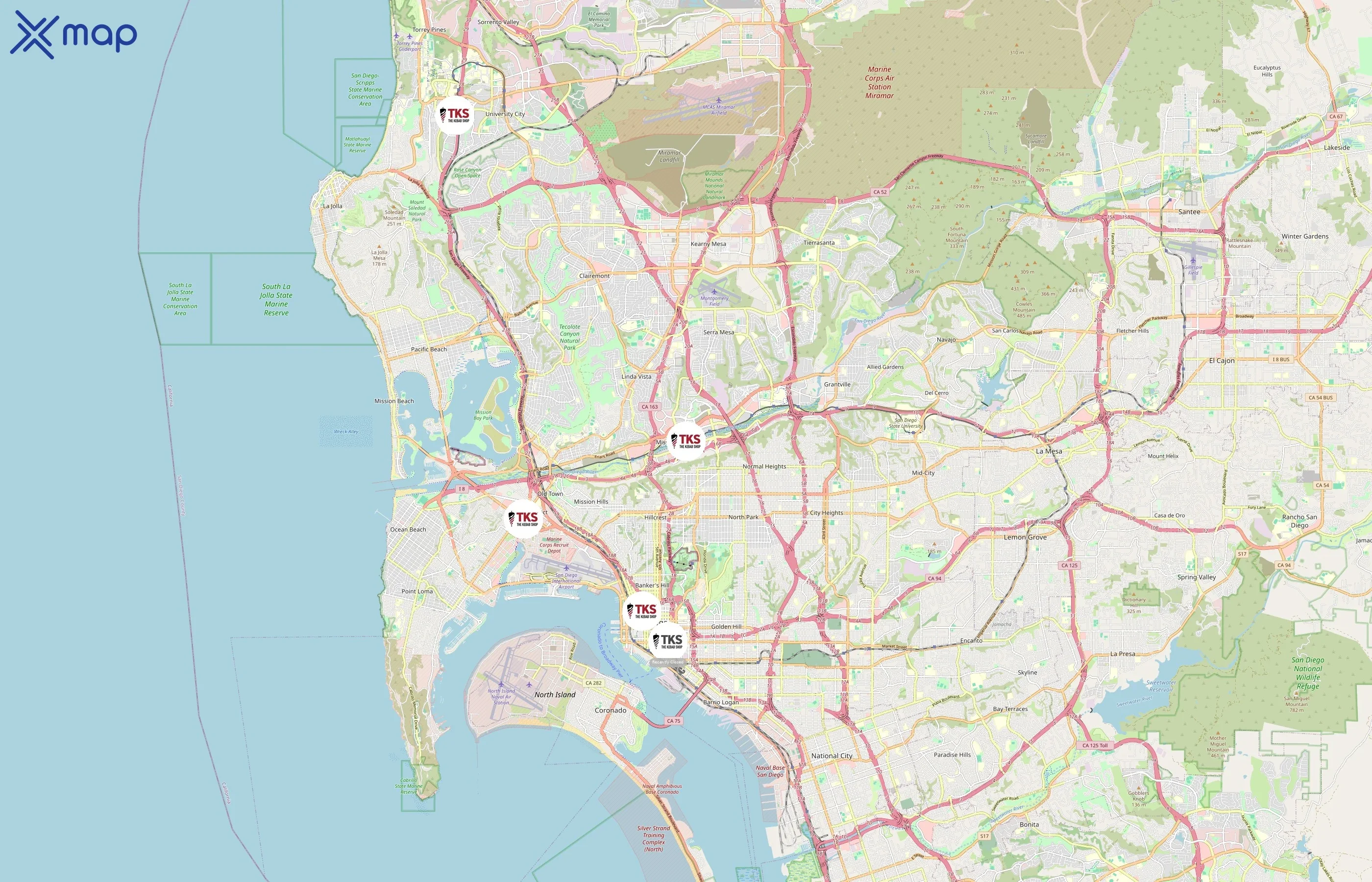 The Kebab Shop area coverage