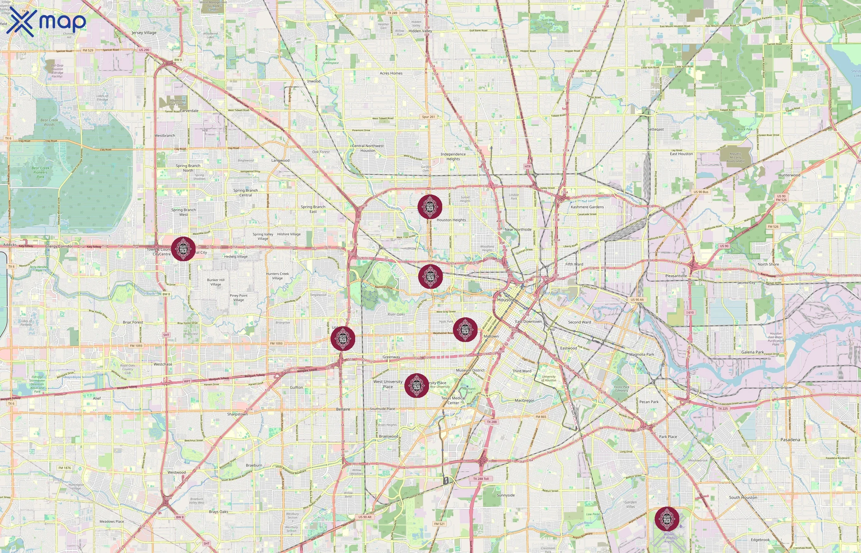 Velvet Taco area coverage