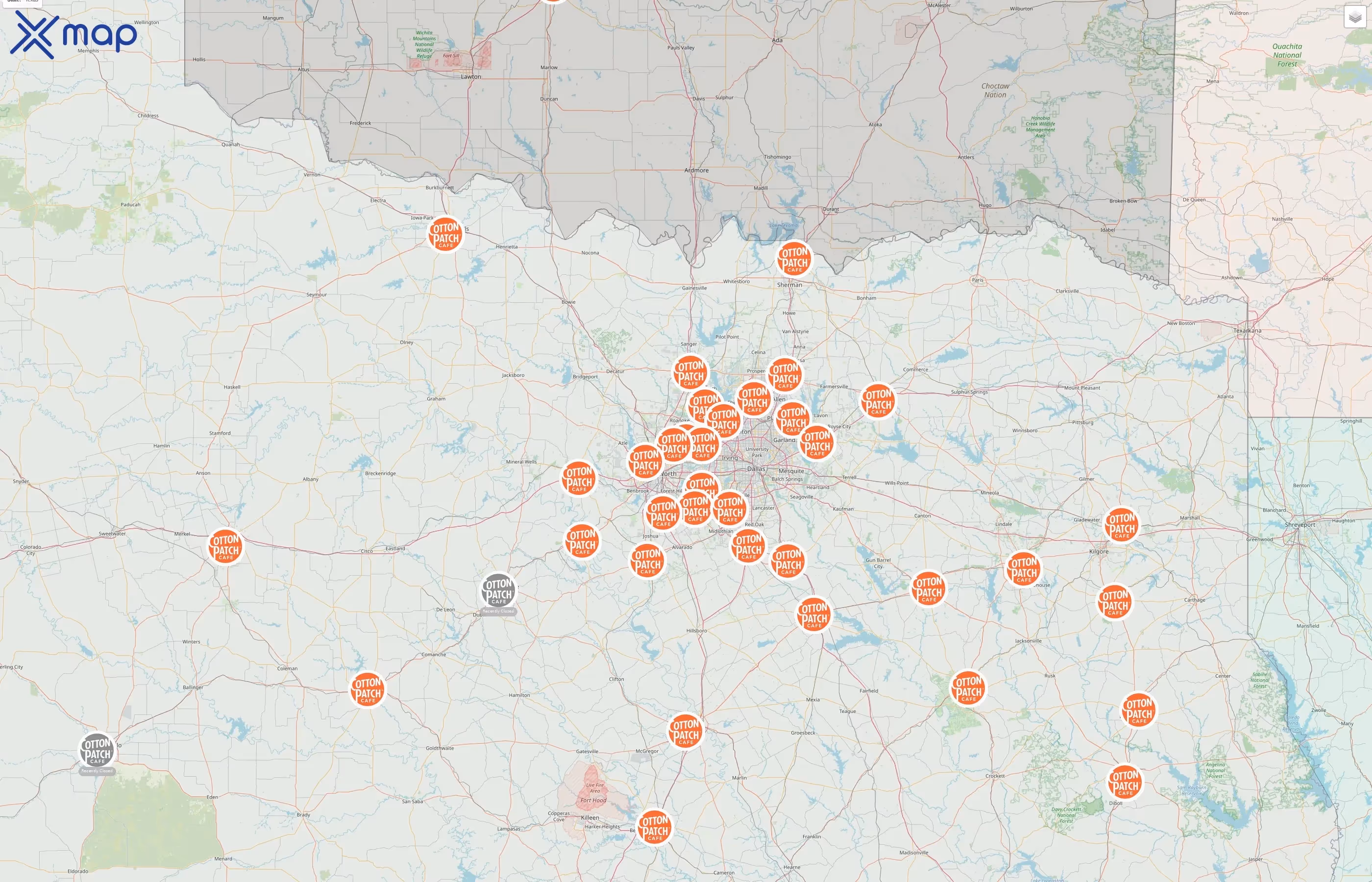 Cotton Patch Cafe street hotspots