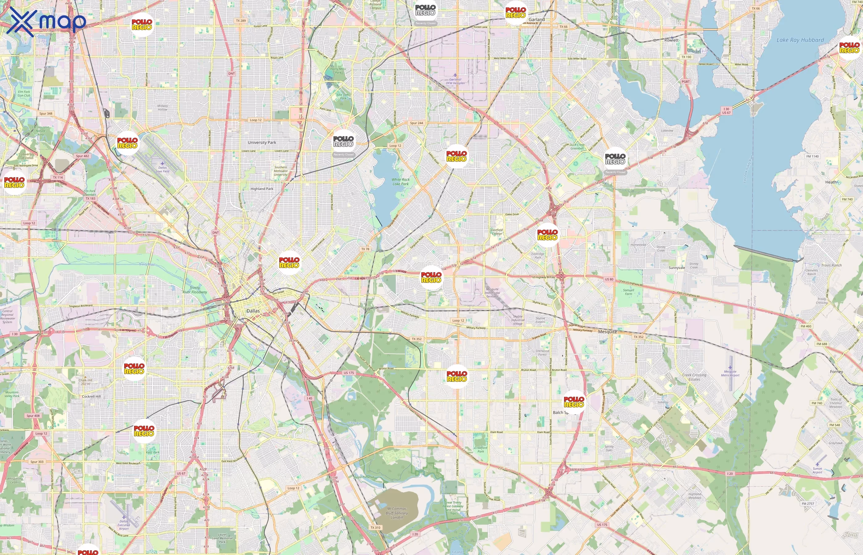 Pollo Regio area coverage