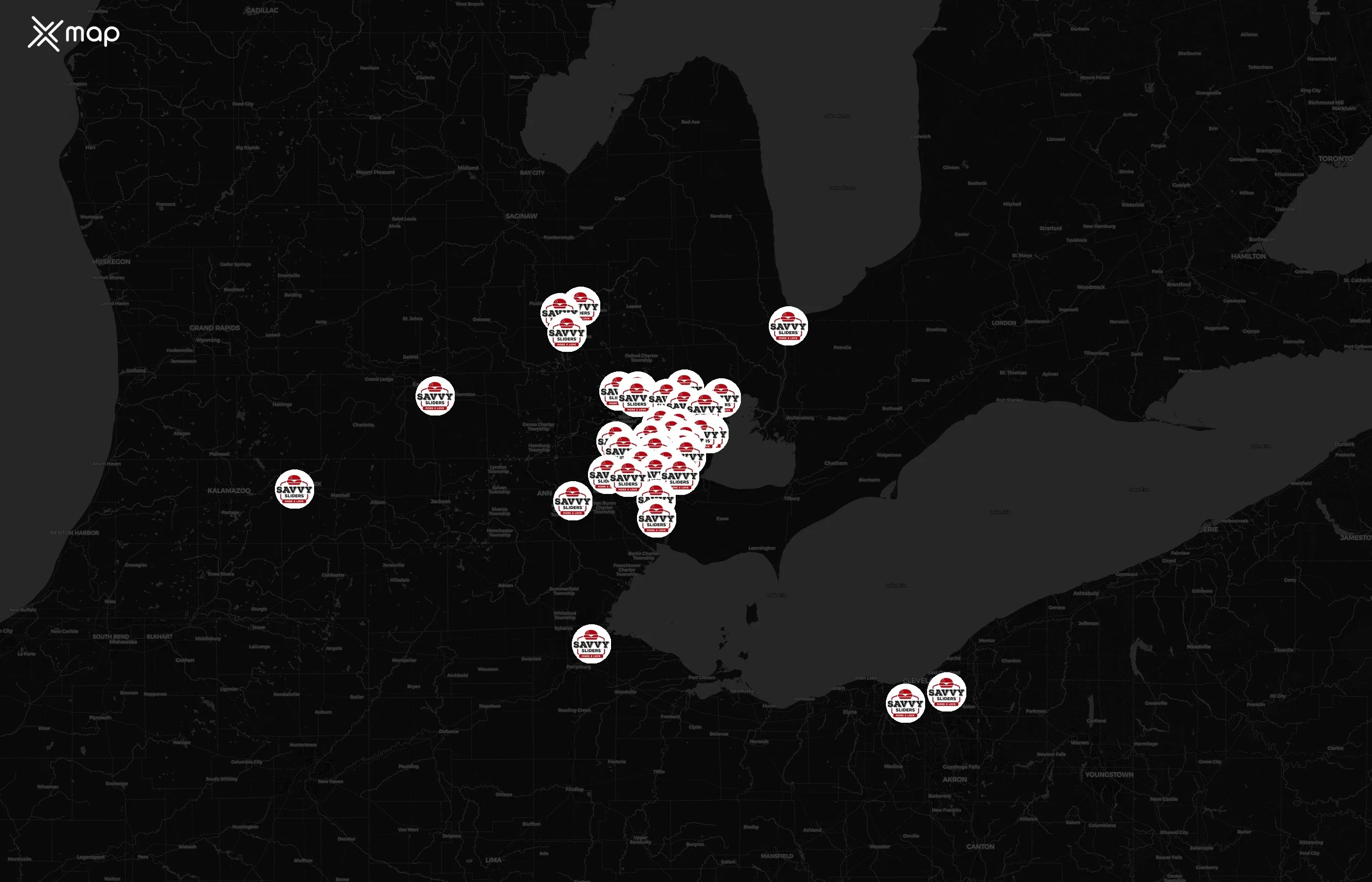 Savvy Sliders city distribution