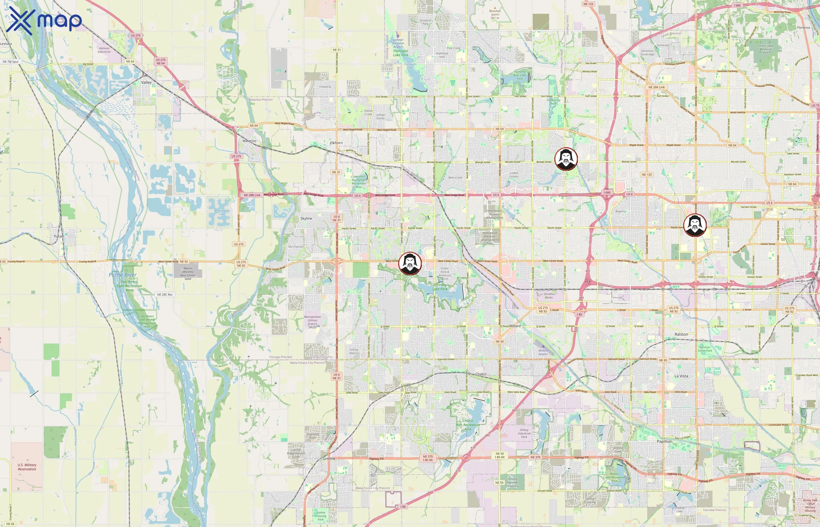 HuHot Mongolian Grill area coverage