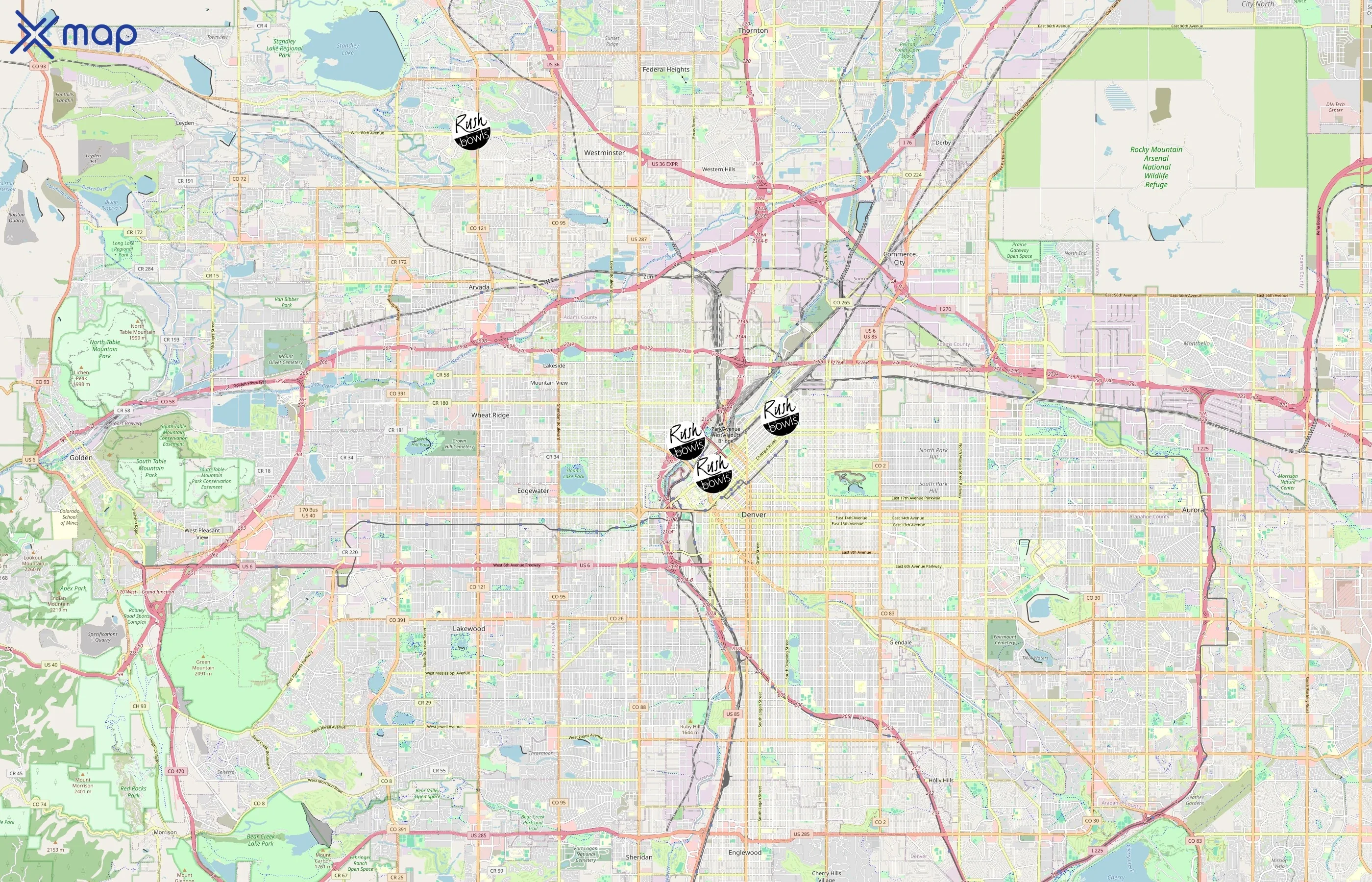 Rush Bowls area coverage