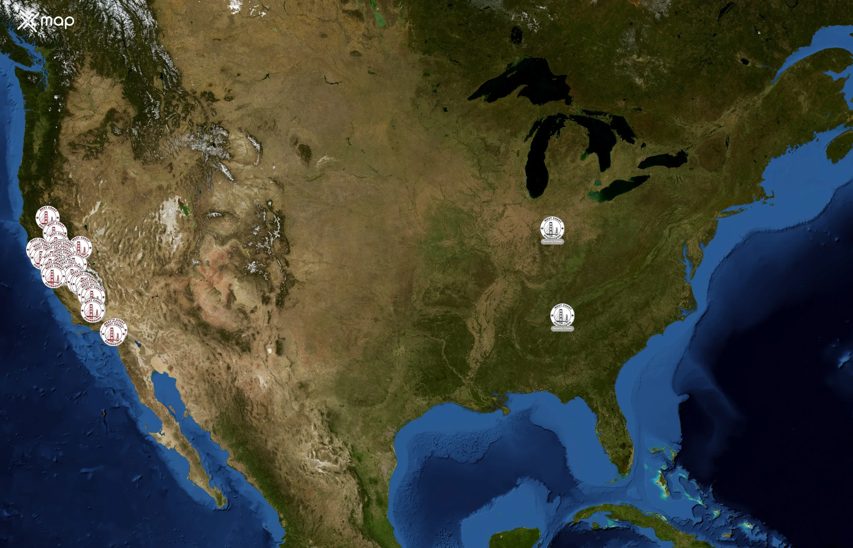 West Coast Sourdough state distribution