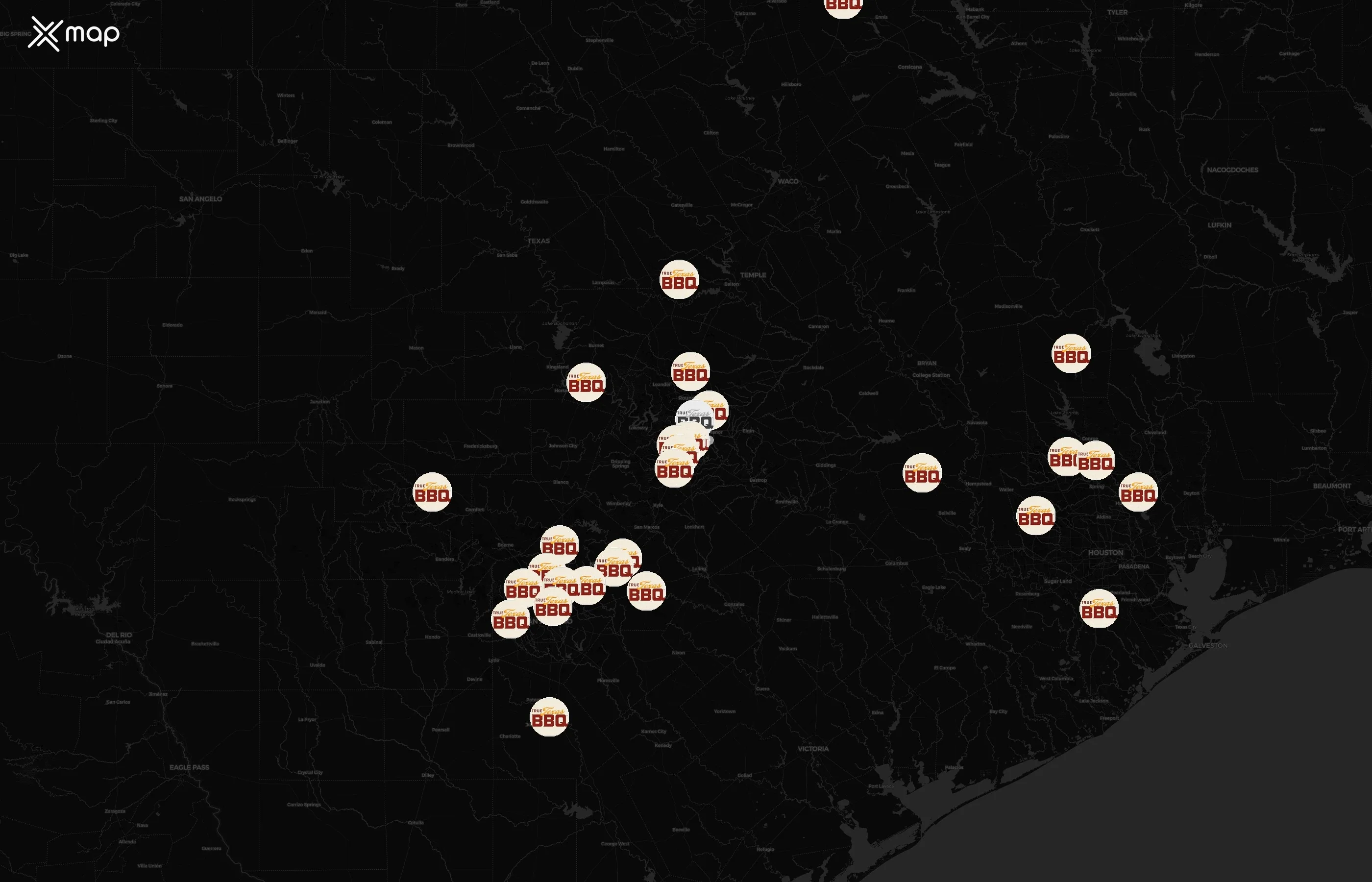 True Texas BBQ city distribution