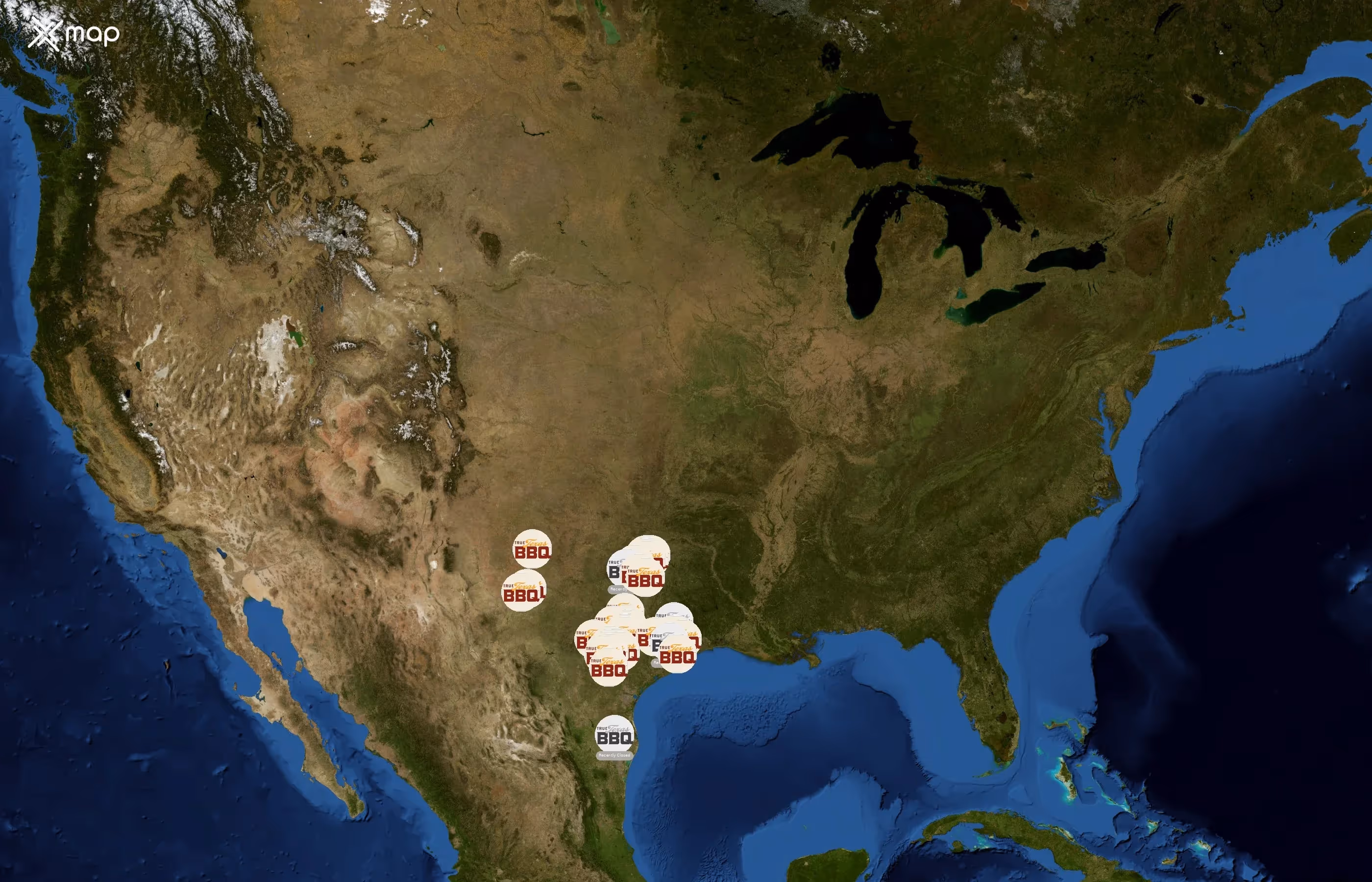 True Texas BBQ state distribution