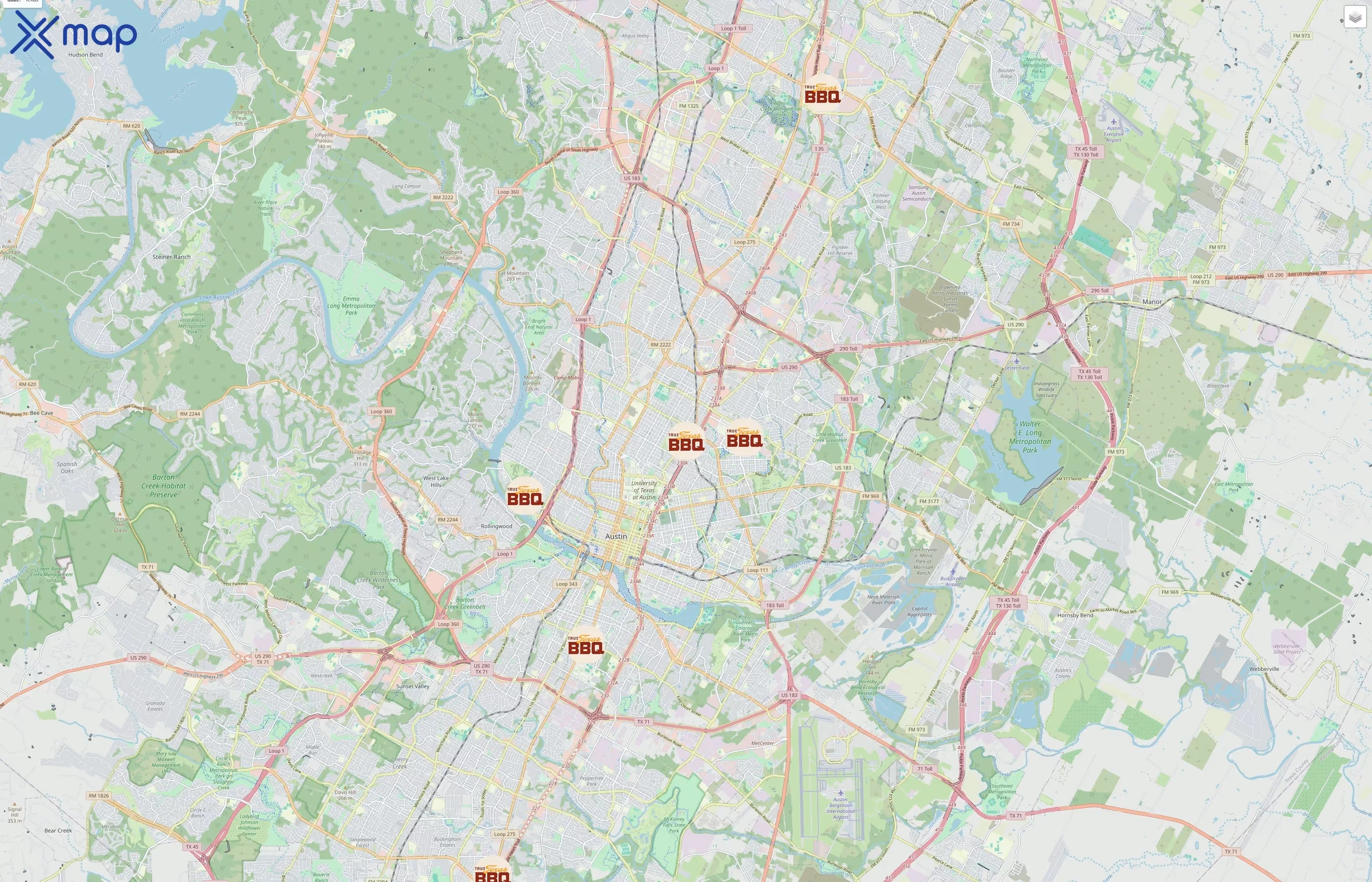 True Texas BBQ traffic data
