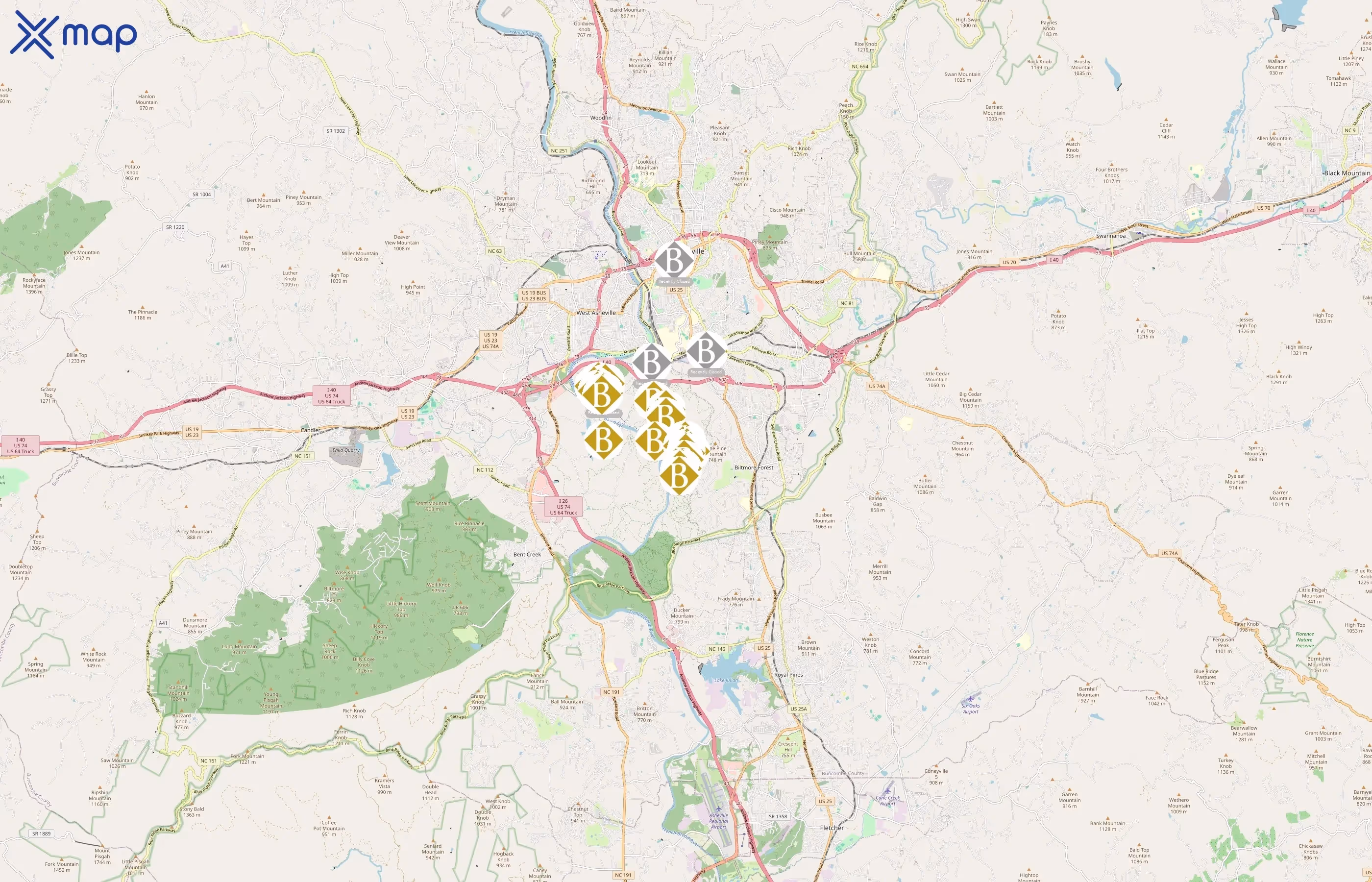 Biltmore Estate area coverage