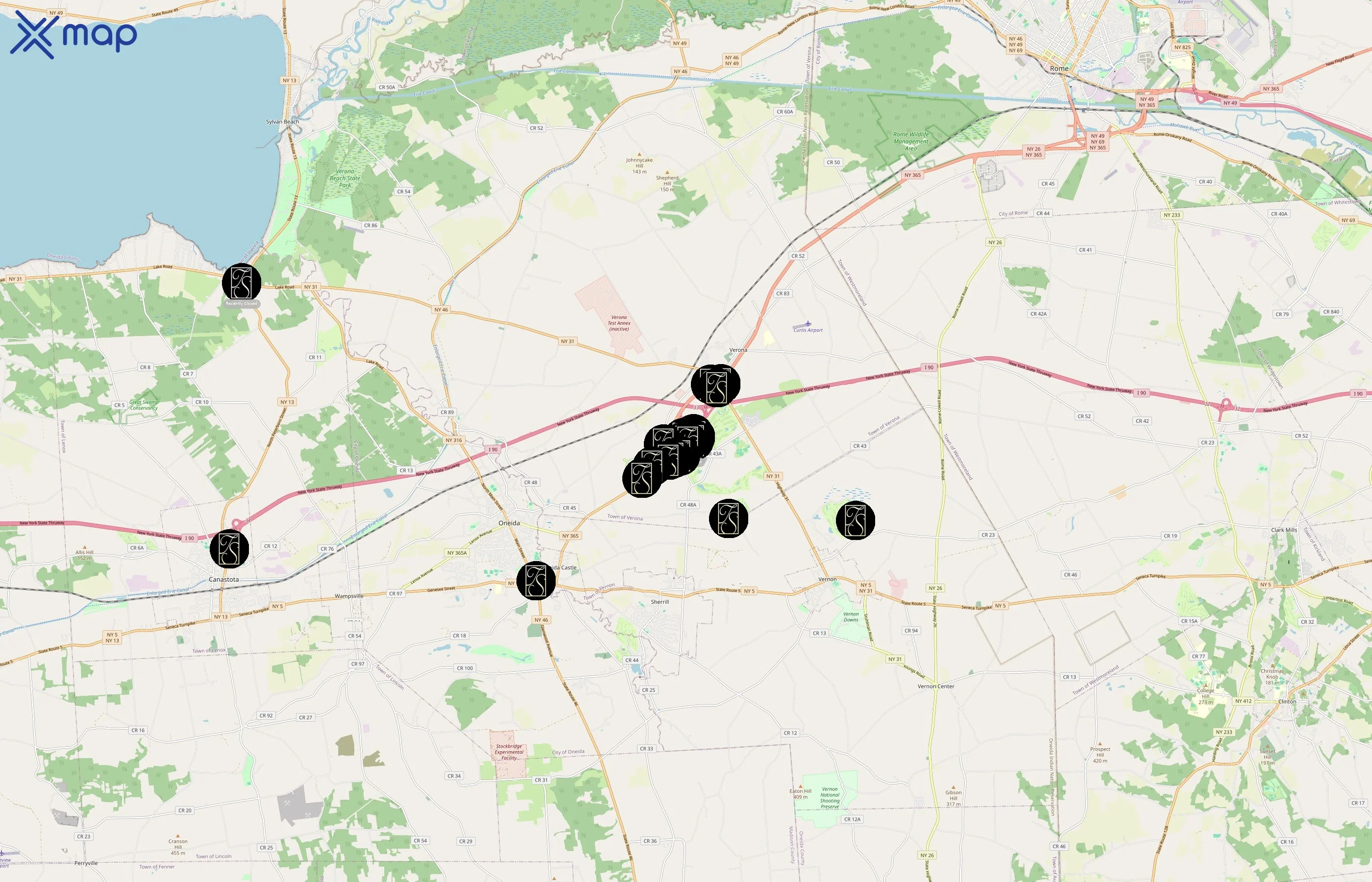 Turning Stone Resort Casino area coverage