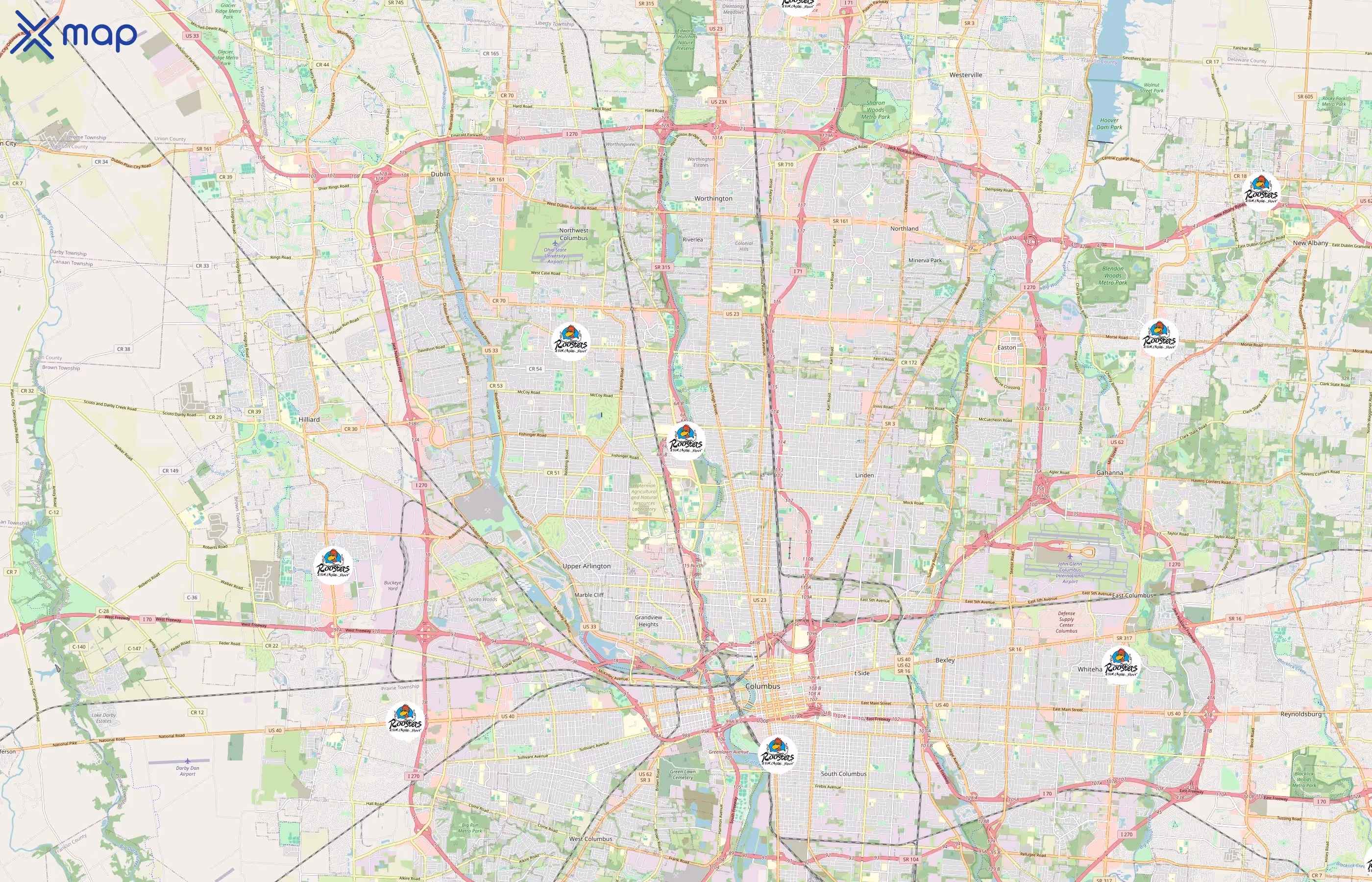 Roosters Wings area coverage