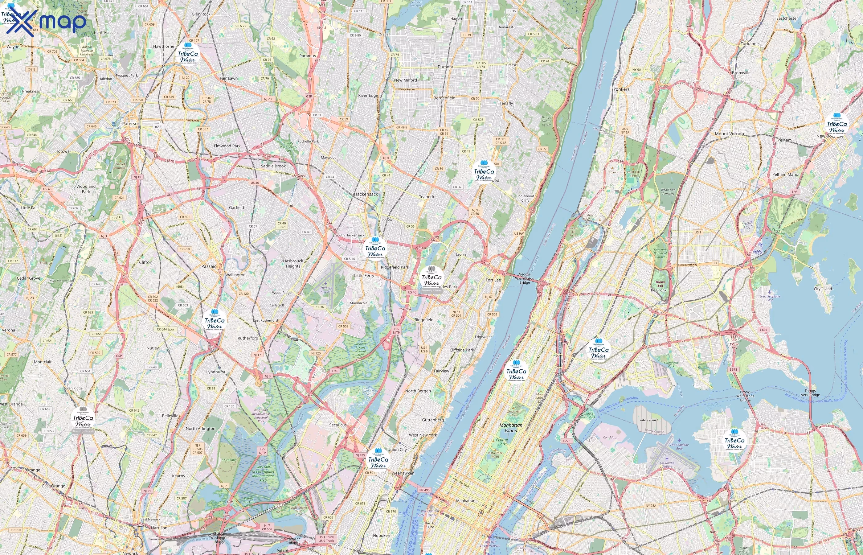 Tribeca Beverage Company area coverage