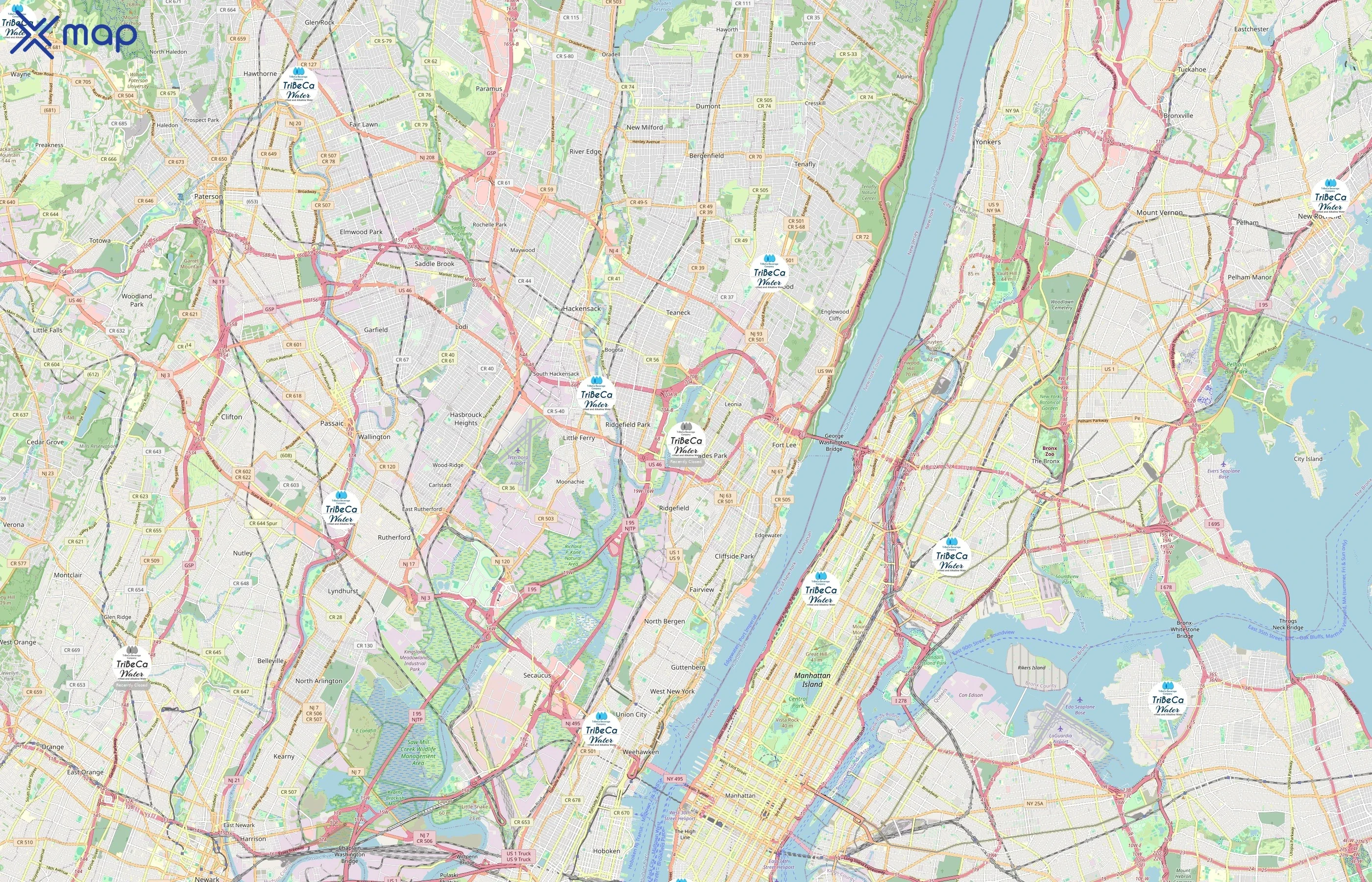 Tribeca Beverage Company area coverage