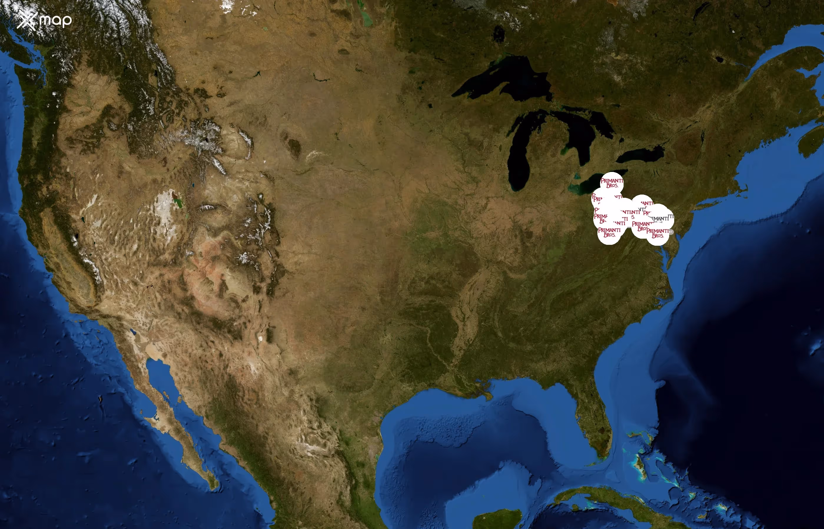 Primanti Bros. state distribution