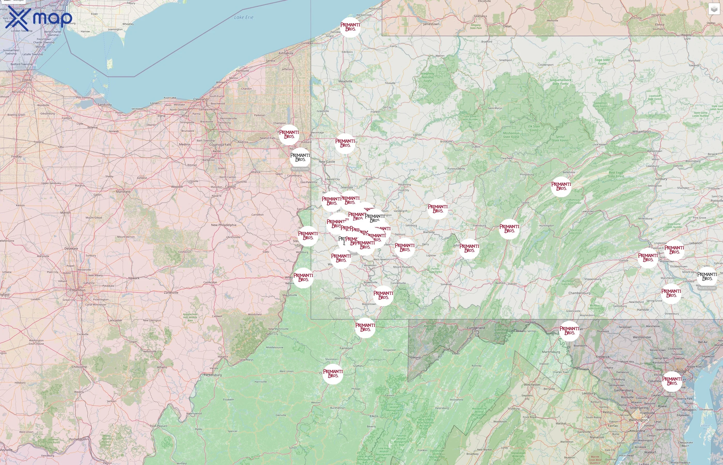 Primanti Bros. street hotspots