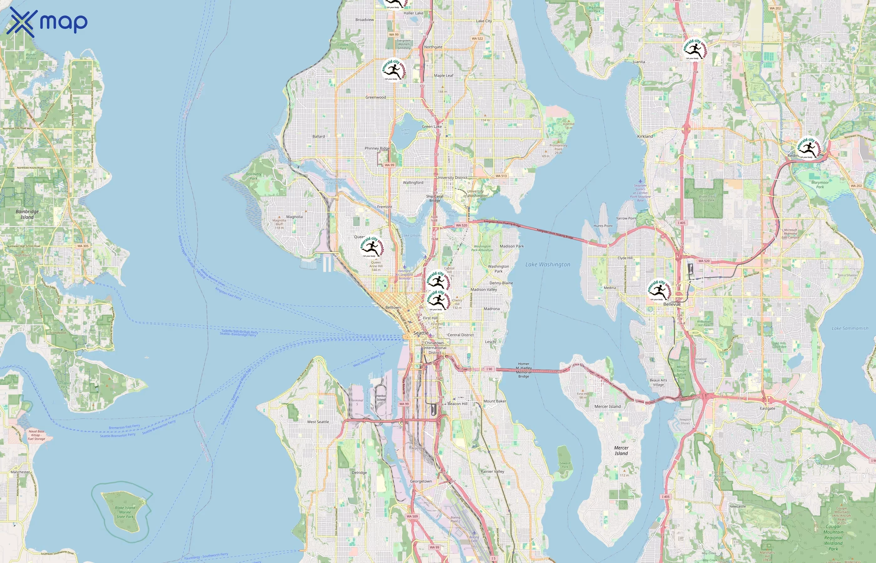 Emerald City Smoothie area coverage