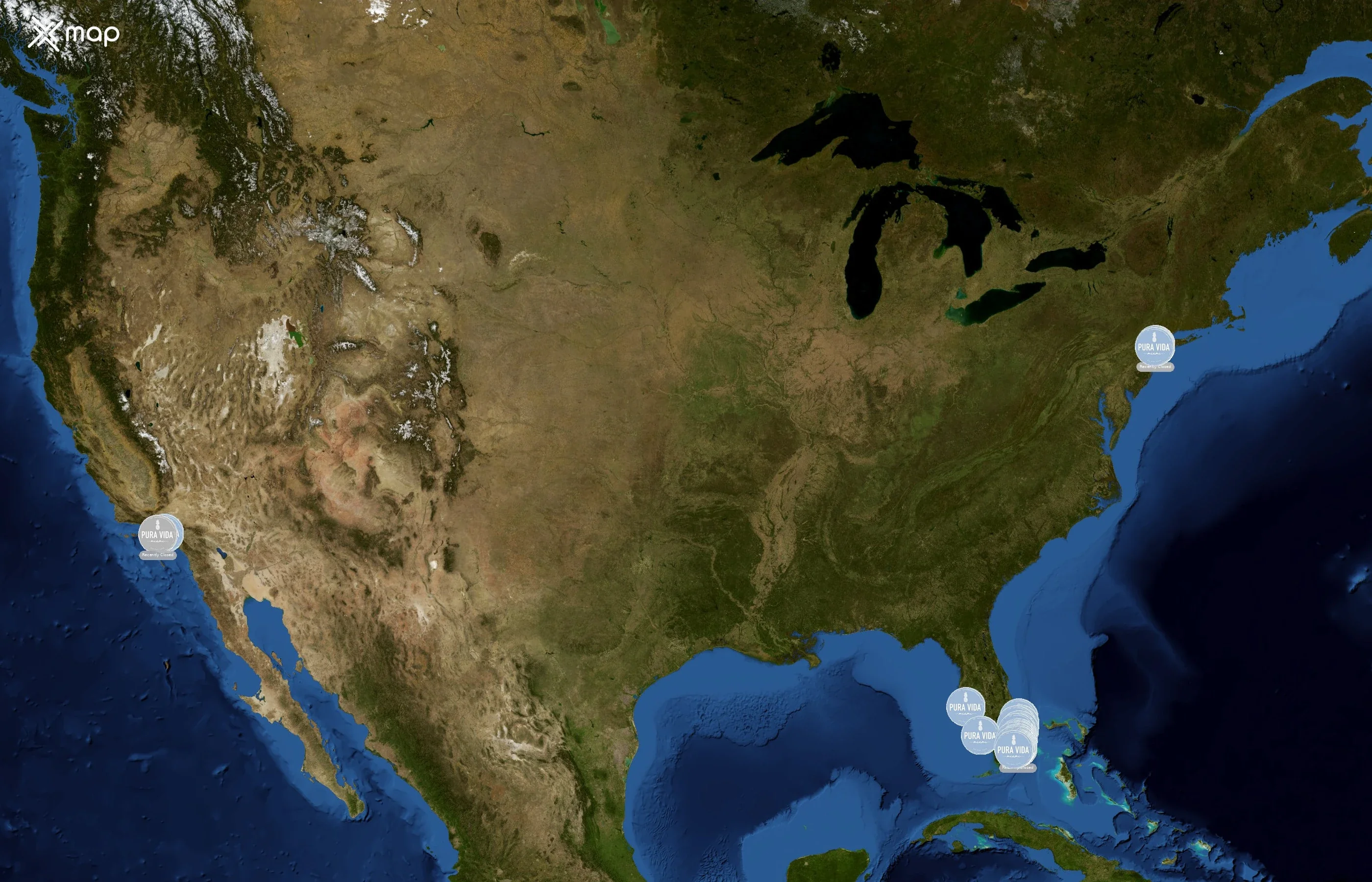 Pura Vida Miami state distribution
