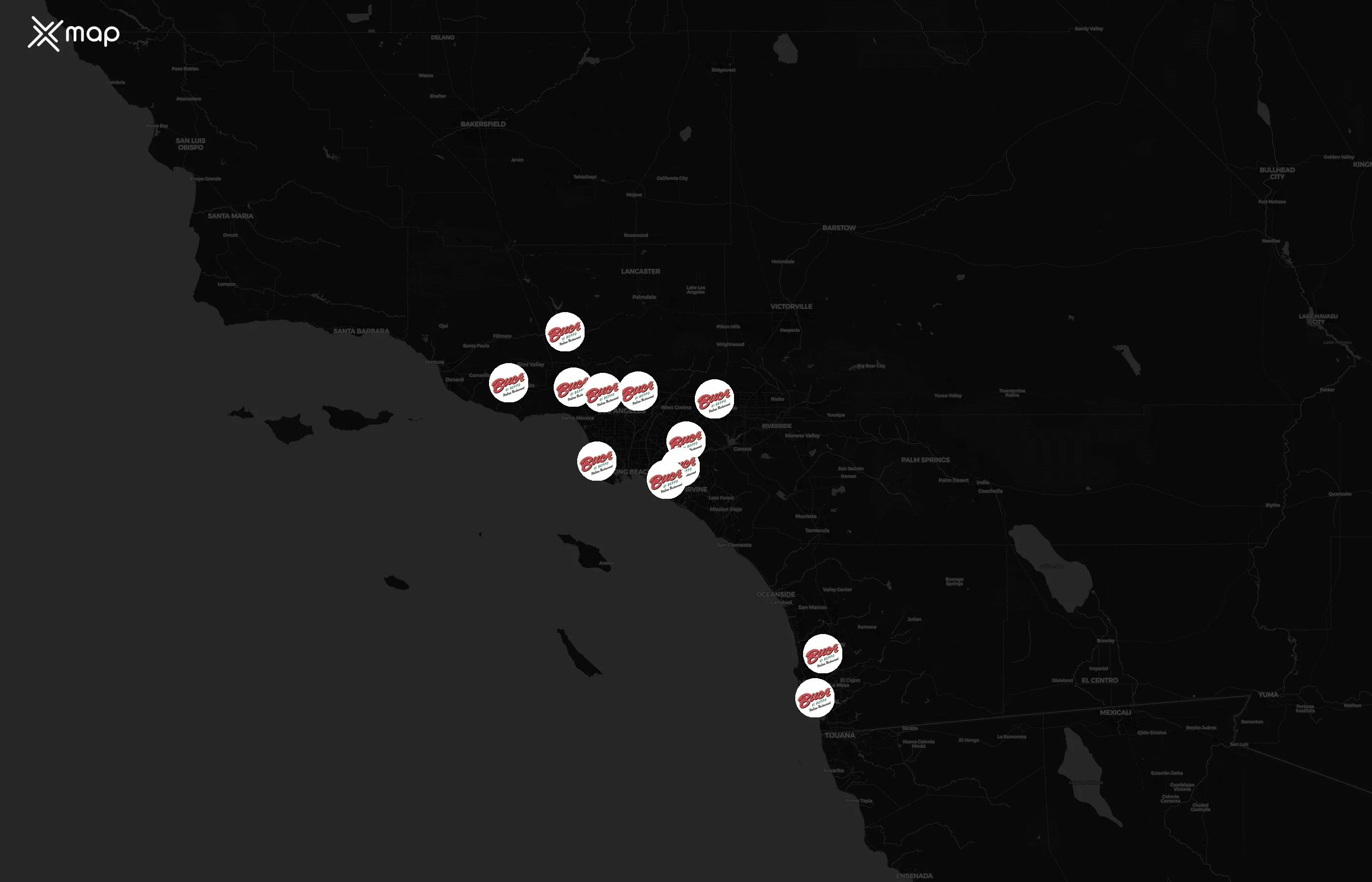 Buca di Beppo city distribution