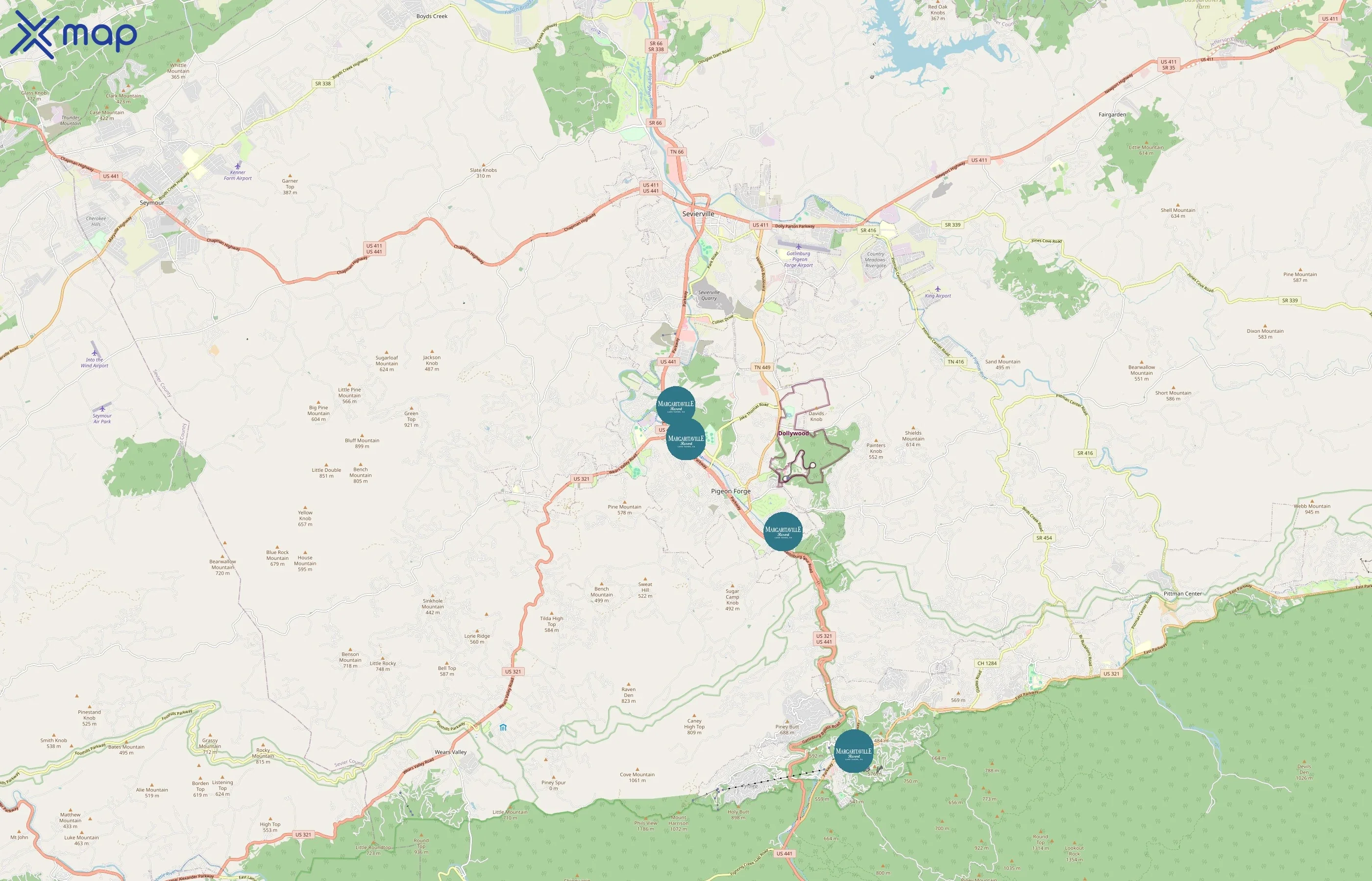 Margaritaville Resorts & Hotels area coverage