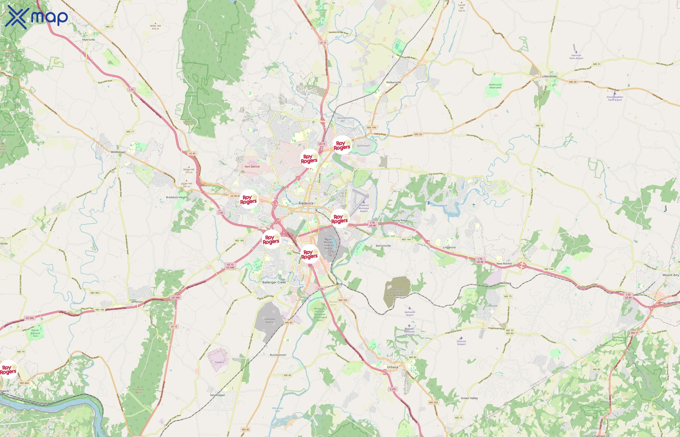 Roy Rogers area coverage