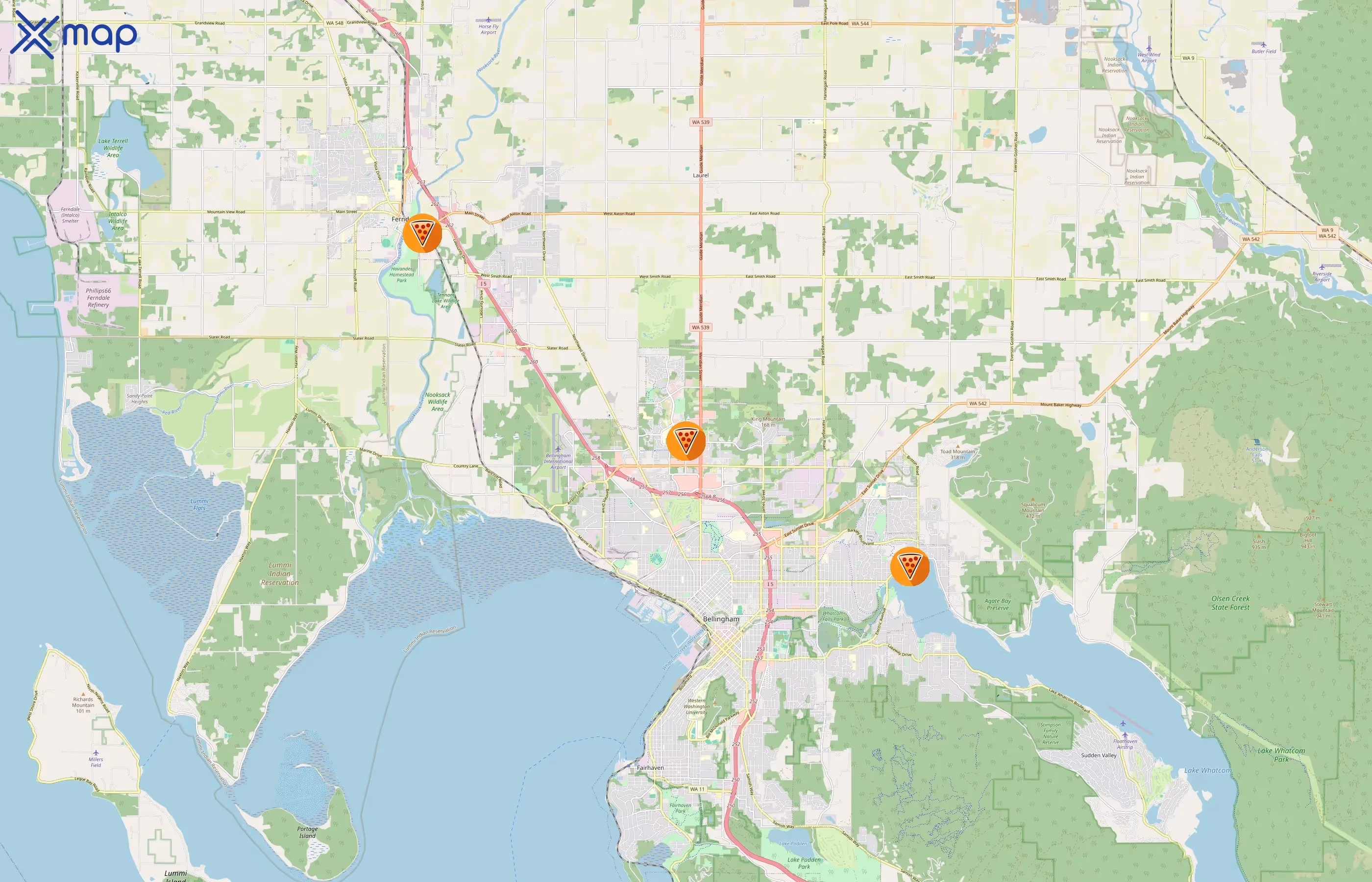 Westside Pizza area coverage