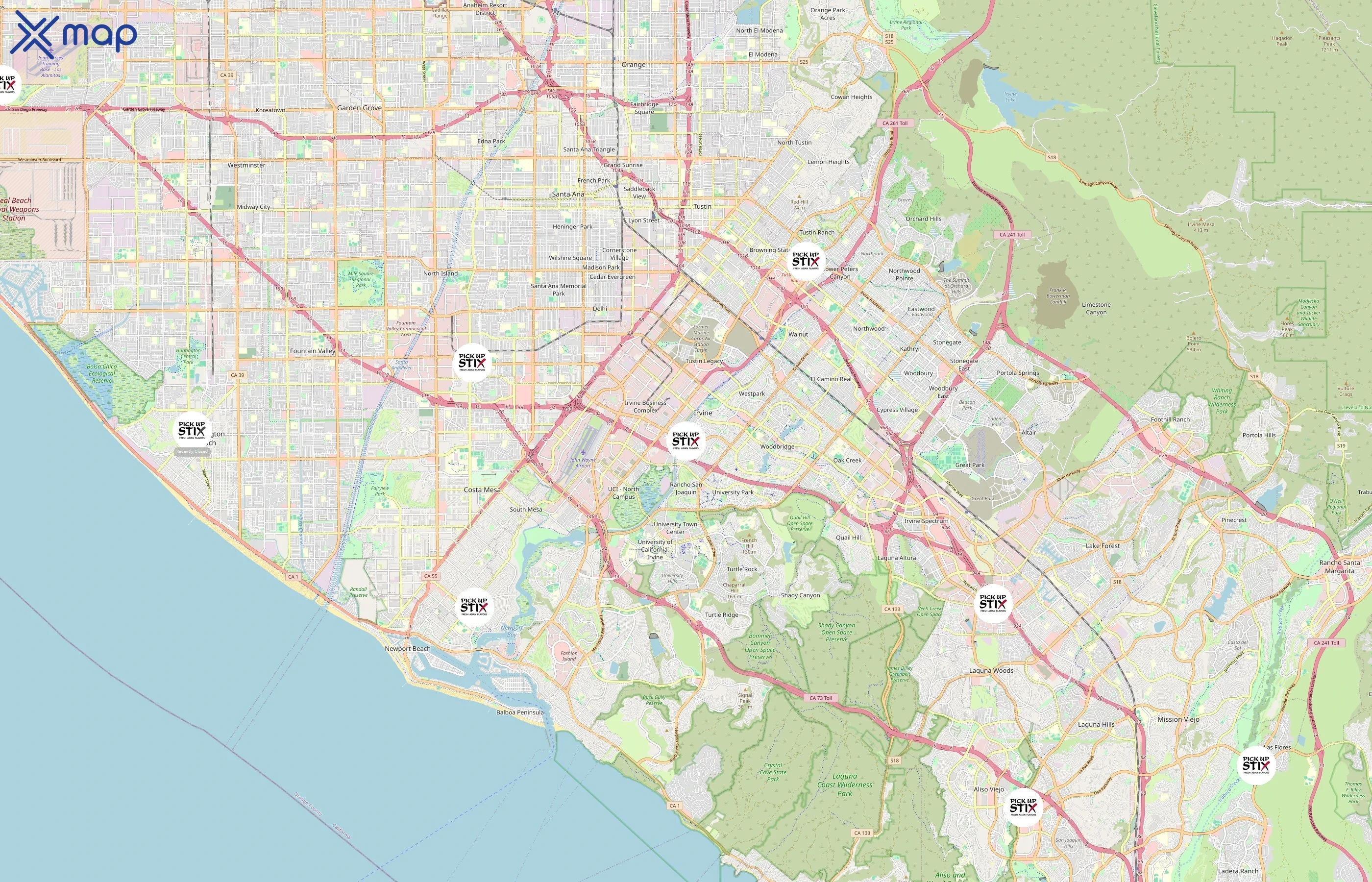 Pick Up Stix area coverage