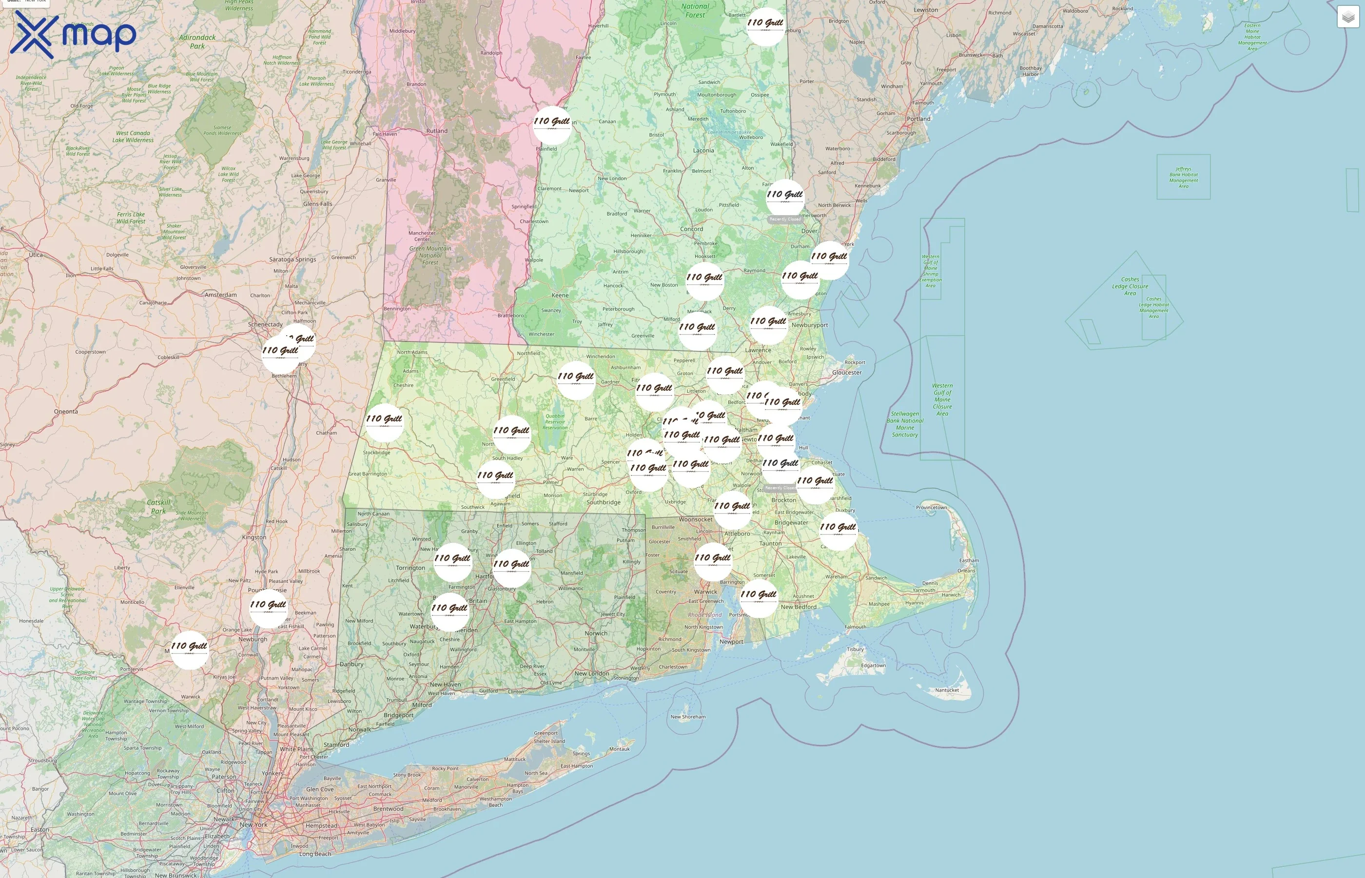 110 Grill street hotspots