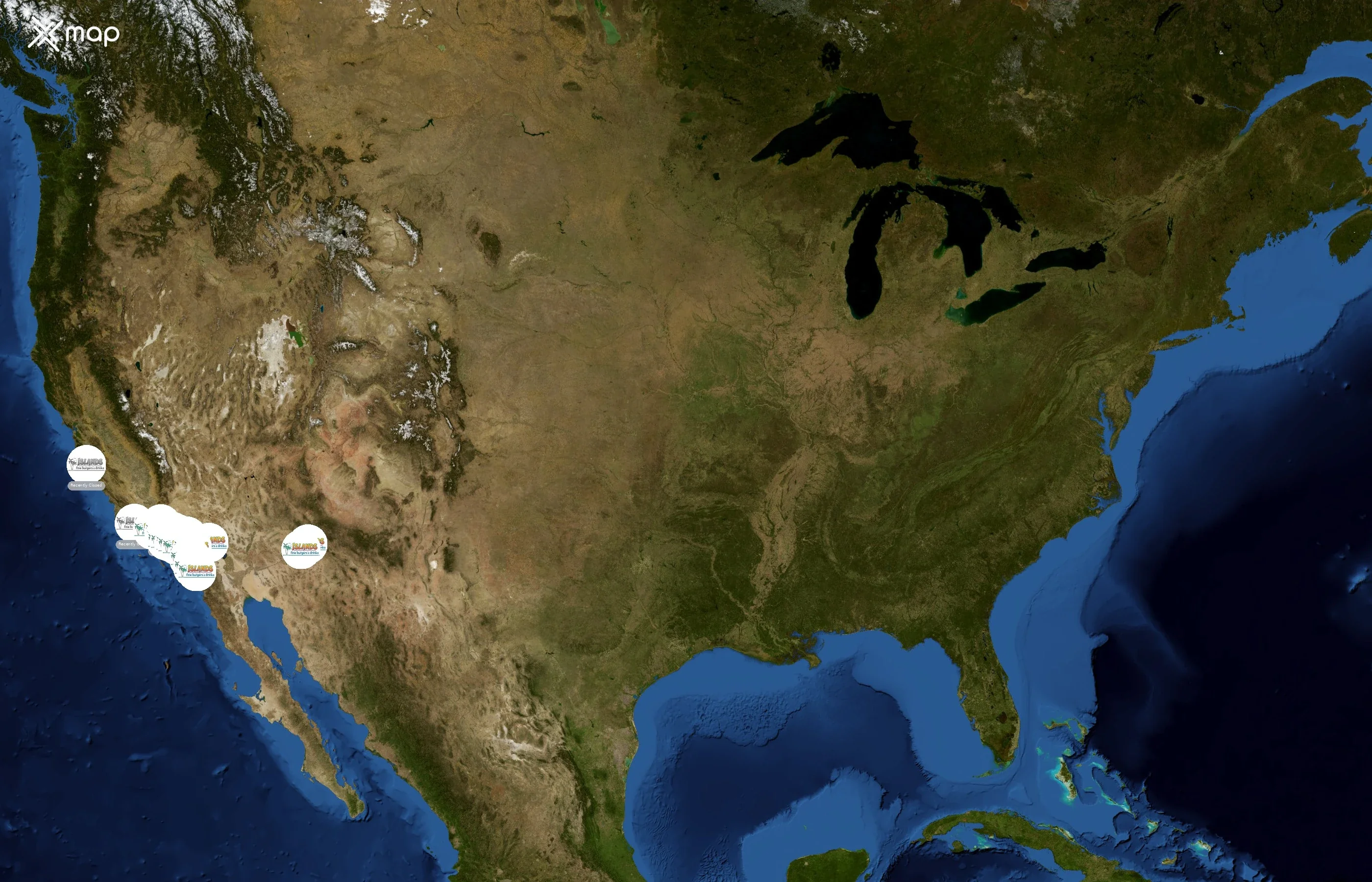 Islands Restaurant state distribution