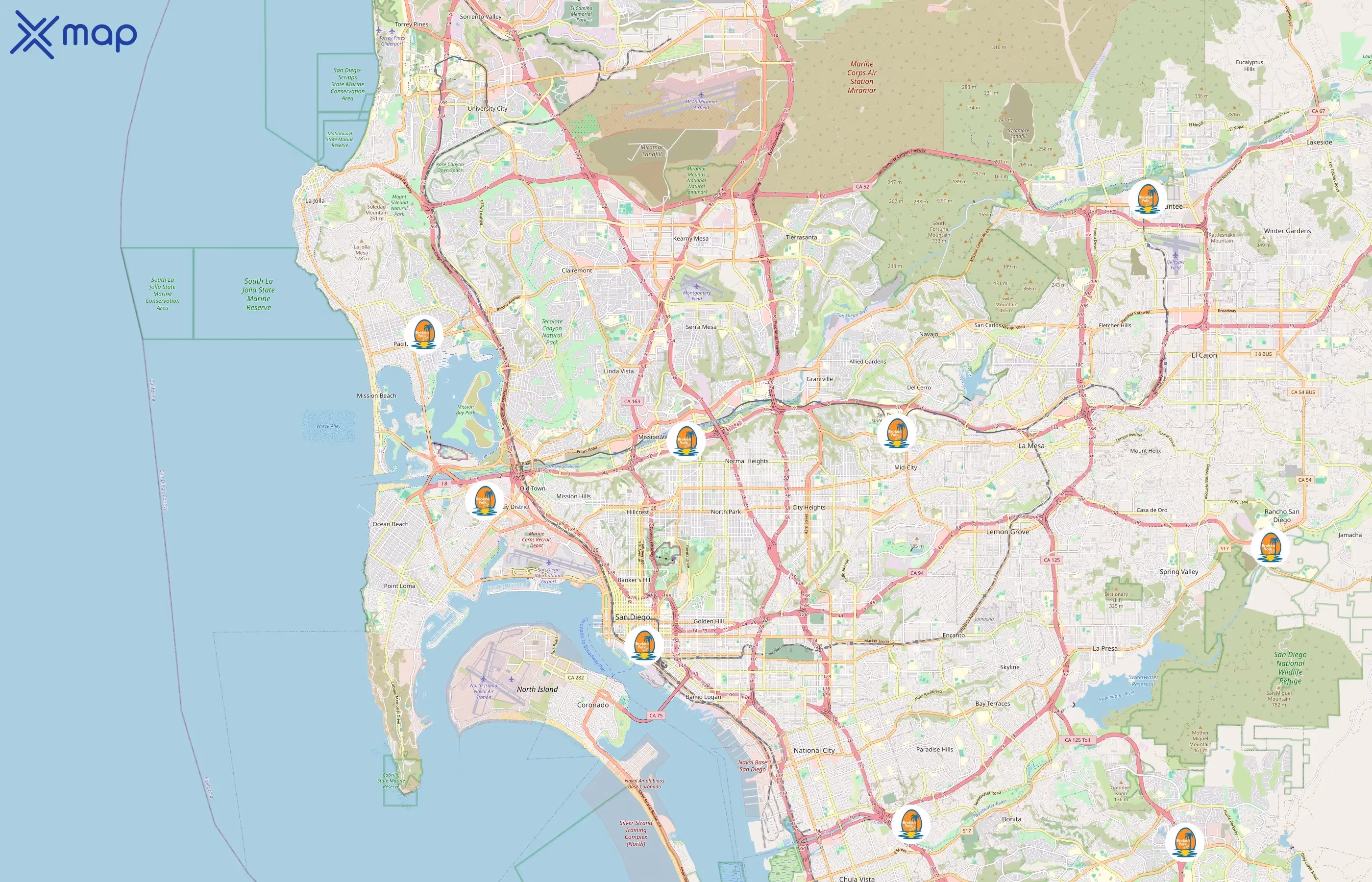 Broken Yolk Cafe area coverage
