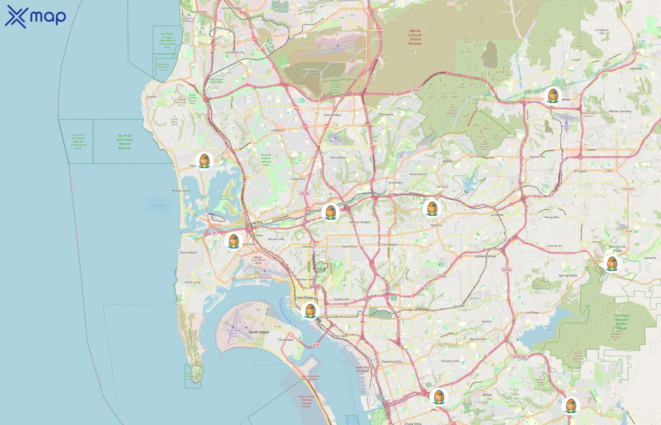 Broken Yolk Cafe area coverage